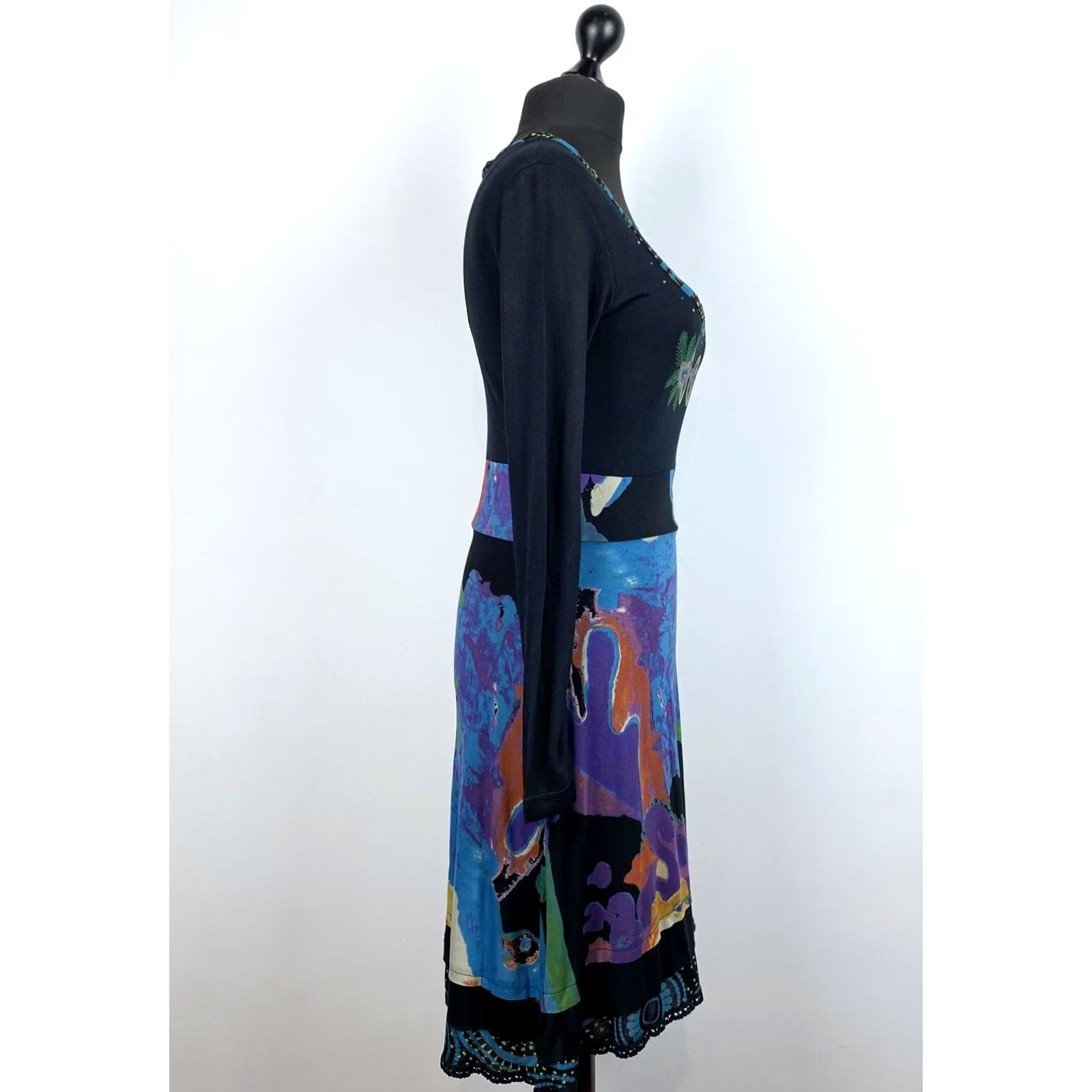 Desigual Desigual Dress Womens Midi A-Line Multicoloured Size M Size M / US 6-8 / IT 42-44 - 2 Thumbnail