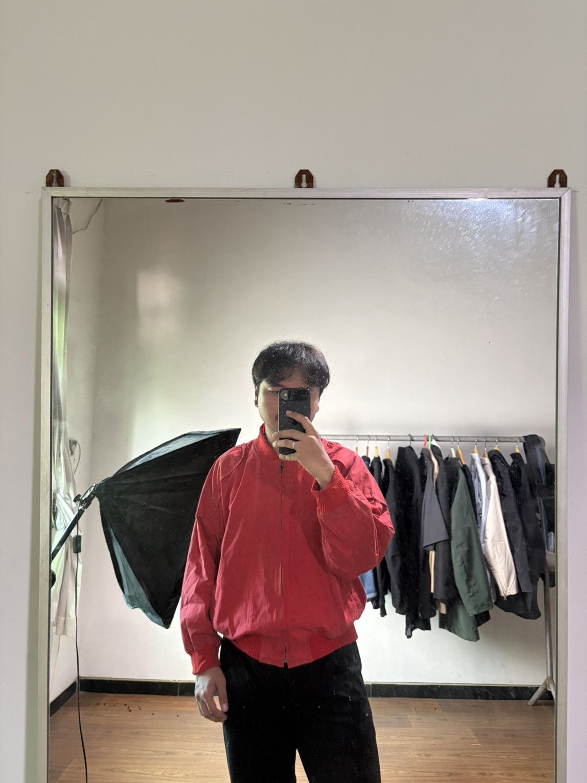 Issey Miyake FREE TAX! 80’s Issey Miyake Sport Red Bomber Jacket Size US M / EU 48-50 / 2 - 12 Thumbnail