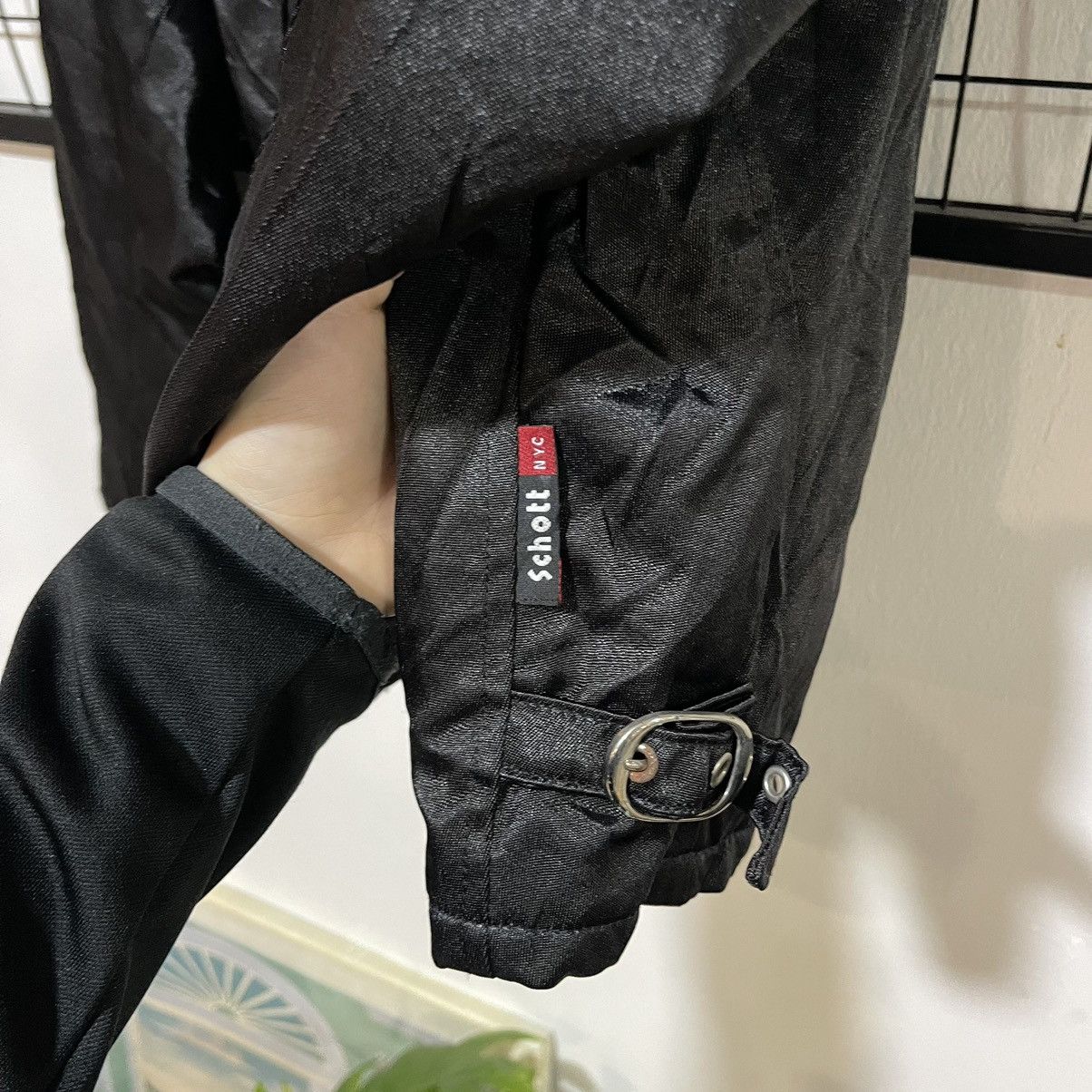 Schott 1990S BLACK COATED NYLON SCHOTT WORK JACKET Size US M / EU 48-50 / 2 - 3 Thumbnail