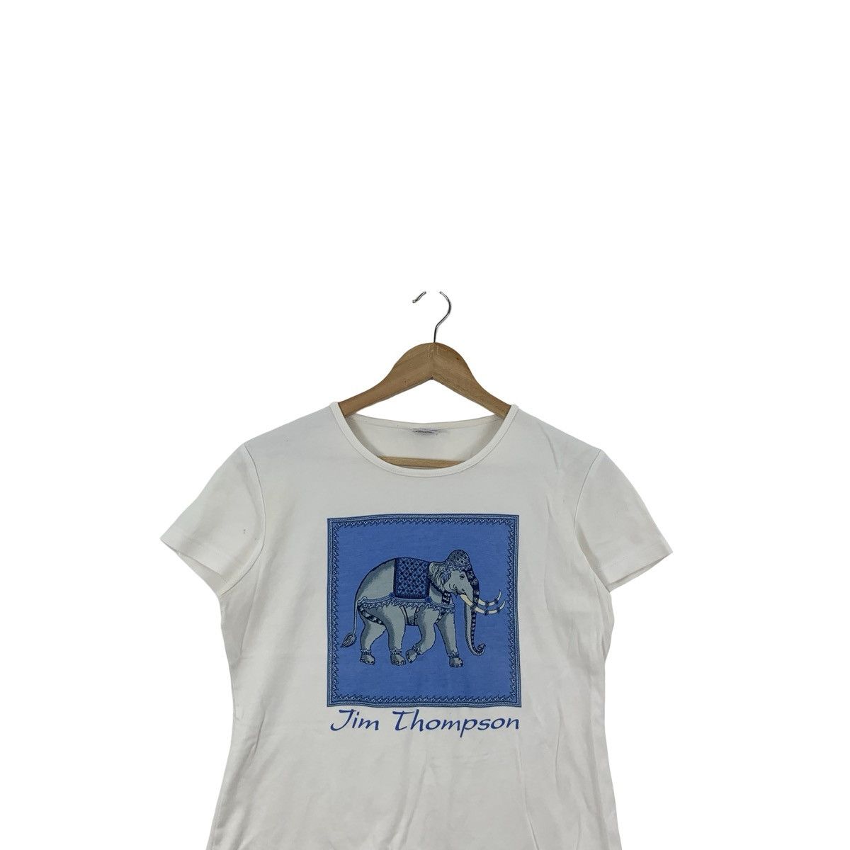 Jim Thompson Vintage JIM THOMPSON Royal Elephant Tee Shirt Top Thai Silk Size US L / EU 52-54 / 3 - 2 Thumbnail