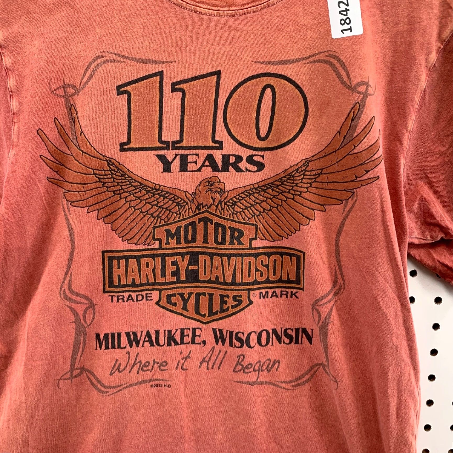 Harley Davidson VINTAGE Harley-Davidson Motorcycle Shirt Red Eagle Graphic Adult S 18X25 Kerstings IN Mens Size US S / EU 44-46 / 1 - 7 Thumbnail