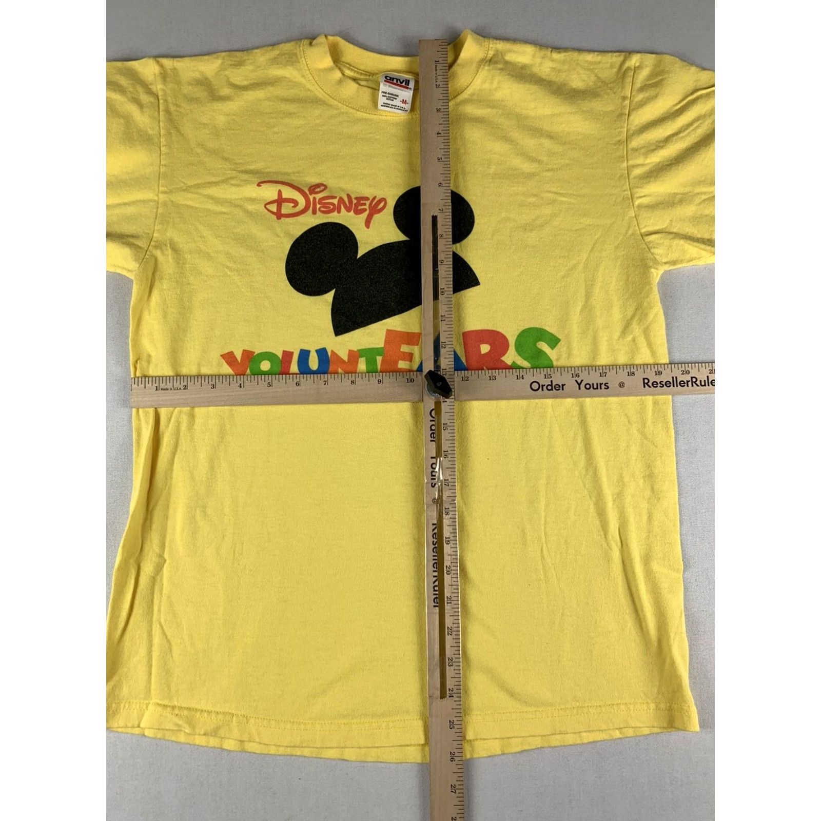 Disney VINTAGE Disney T-Shirt Volunt EARS Double-Sided Yellow M Mens 90s Disney Size US M / EU 48-50 / 2 - 4 Thumbnail