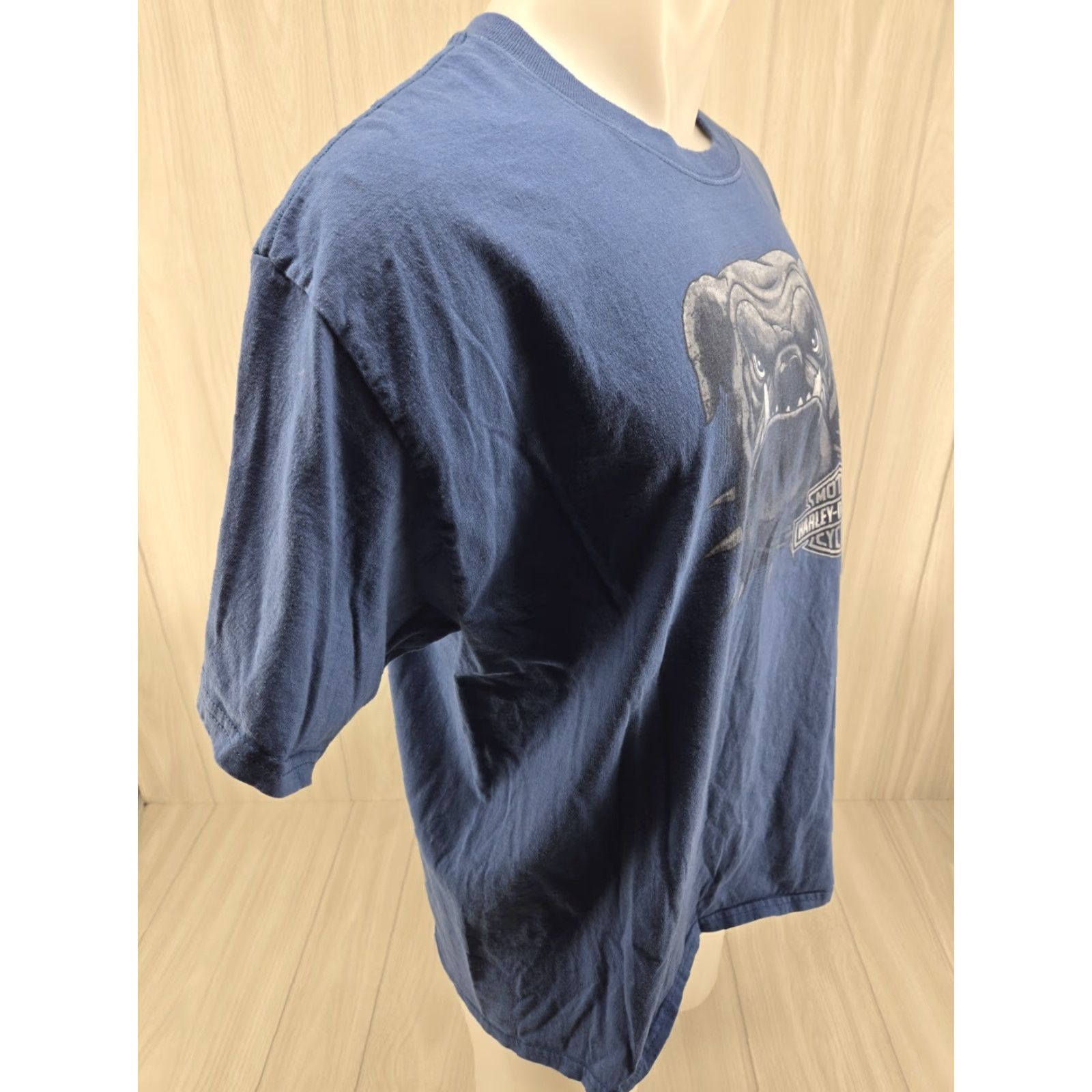 Harley Davidson Harley-Davidson Tee T-Shirt XL Blue Men Short Sleeve Crew Neck Logo Graphic Print 20s-90s Biker Motorcycle Casual Modern Size US XL / EU 56 / 4 - 7 Thumbnail