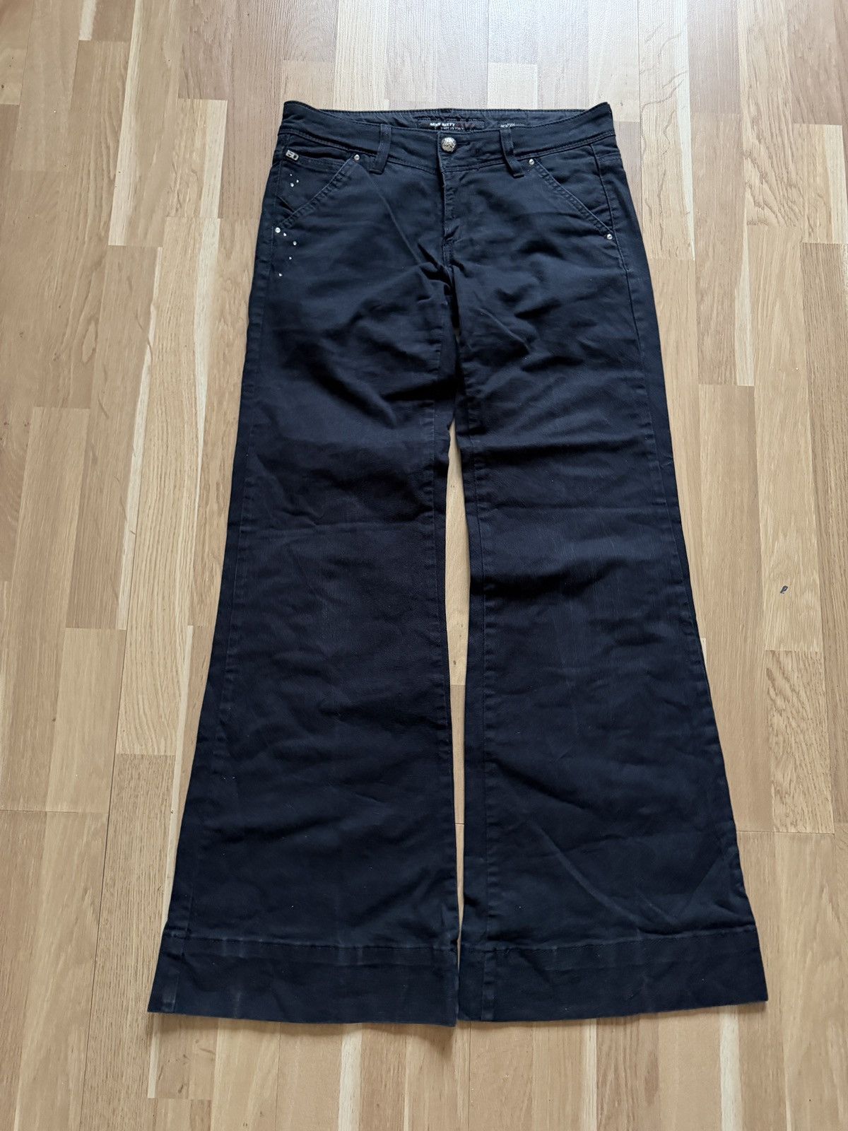 Miss Sixty Miss sixty flared boot cut jeans avant garde gothic 2000s Size 29" - 6 Thumbnail
