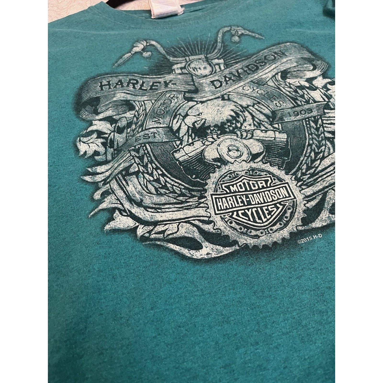 Harley Davidson Harley-Davidson T Shirt XL Teal Lake Havasu City Arizona Size US XL / EU 56 / 4 - 11 Thumbnail