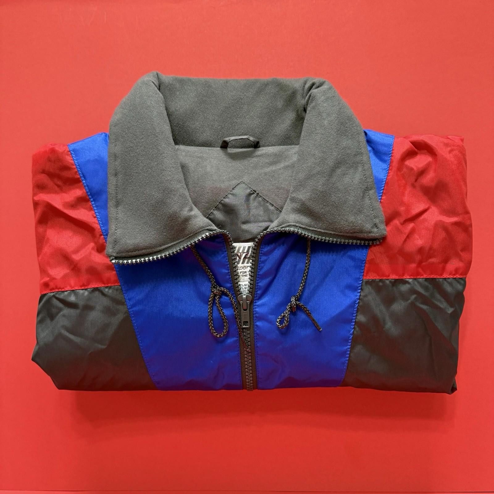Other Vintage Anzani Sportswear Gray Blue Red Jacket Windbreaker Size ONE SIZE - 1 Thumbnail