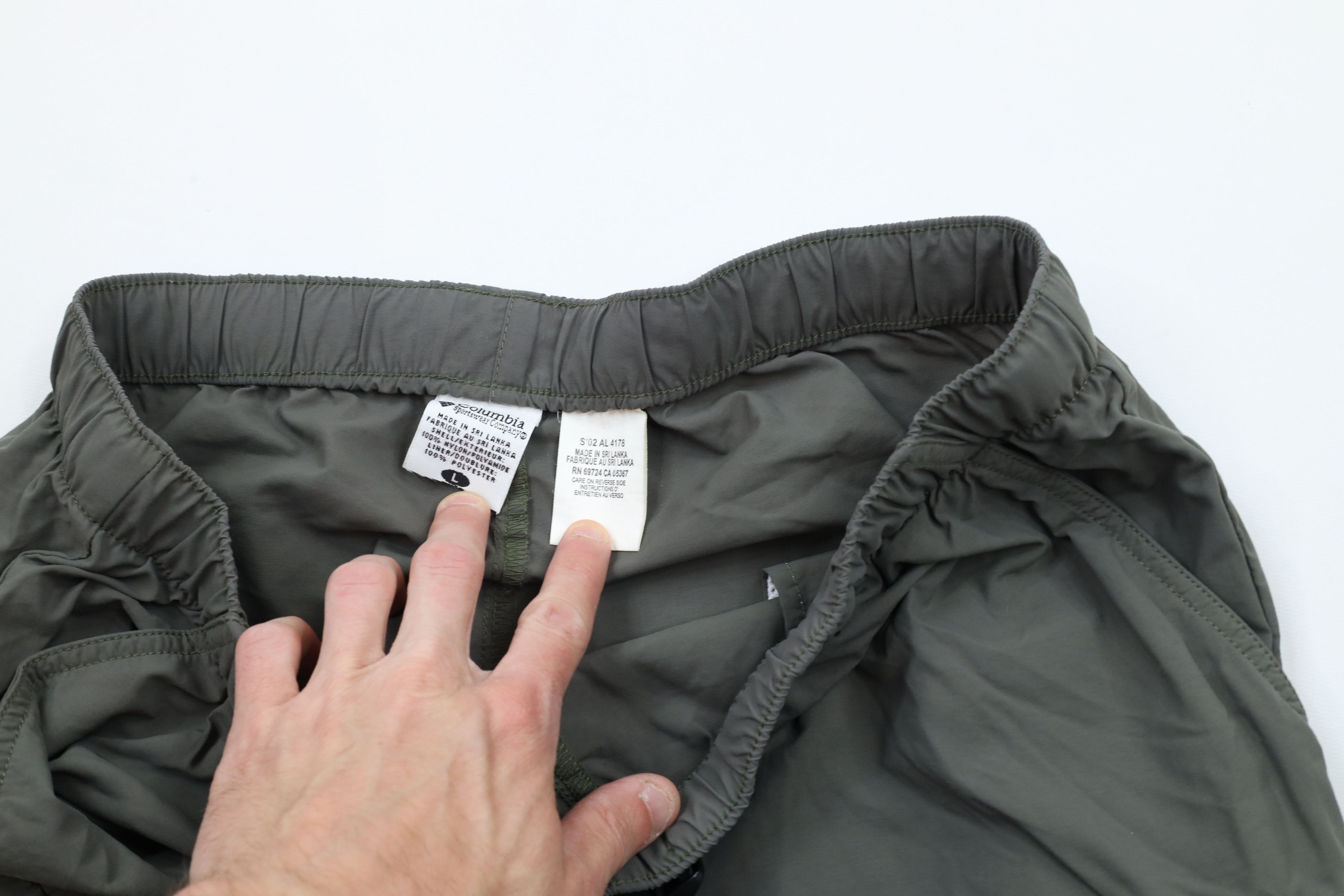 Columbia × Vintage Vintage 90s Columbia Above Knee Shorts Nylon Green Size US 34 / EU 50 - 6 Thumbnail