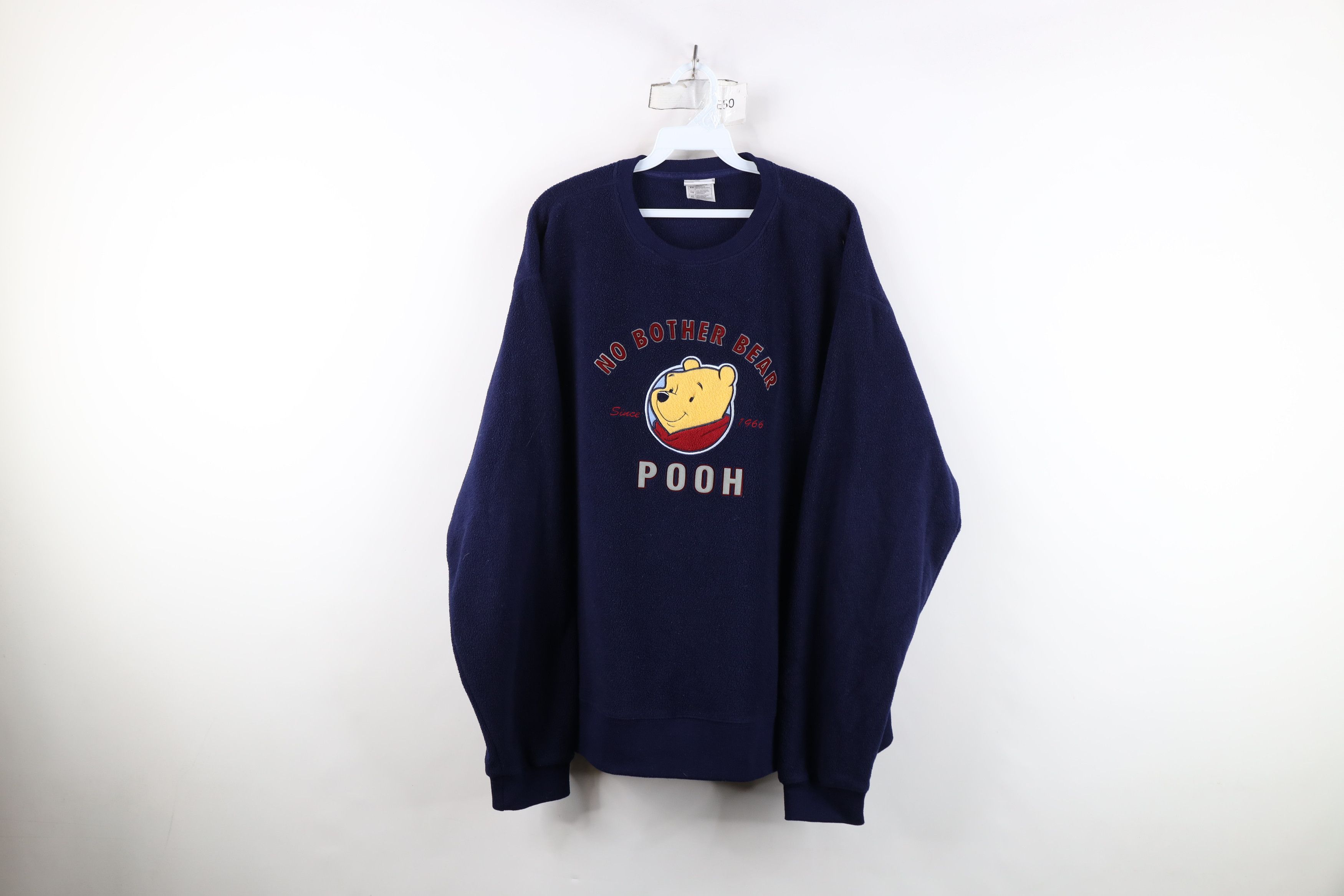 Vintage Vintage 90s Winnie the Pooh Fleece Crewneck Sweatshirt Blue Size XL / US 12-14 / IT 48-50 - 1 Thumbnail