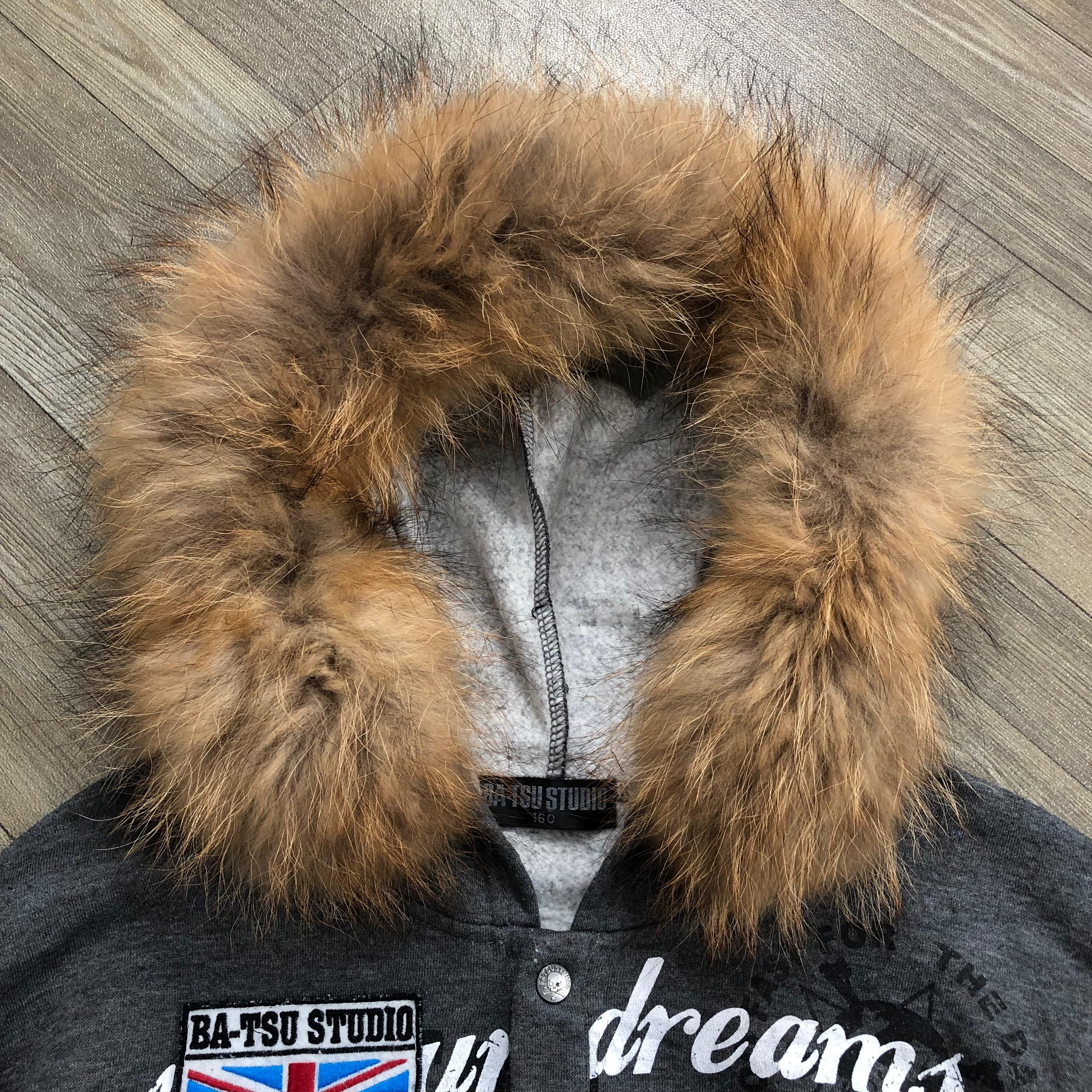 Japanese Brand Y2K Batsu Studio Poem Union Jack Flag Fur Hoodie Goa Style Size US S / EU 44-46 / 1 - 3 Thumbnail
