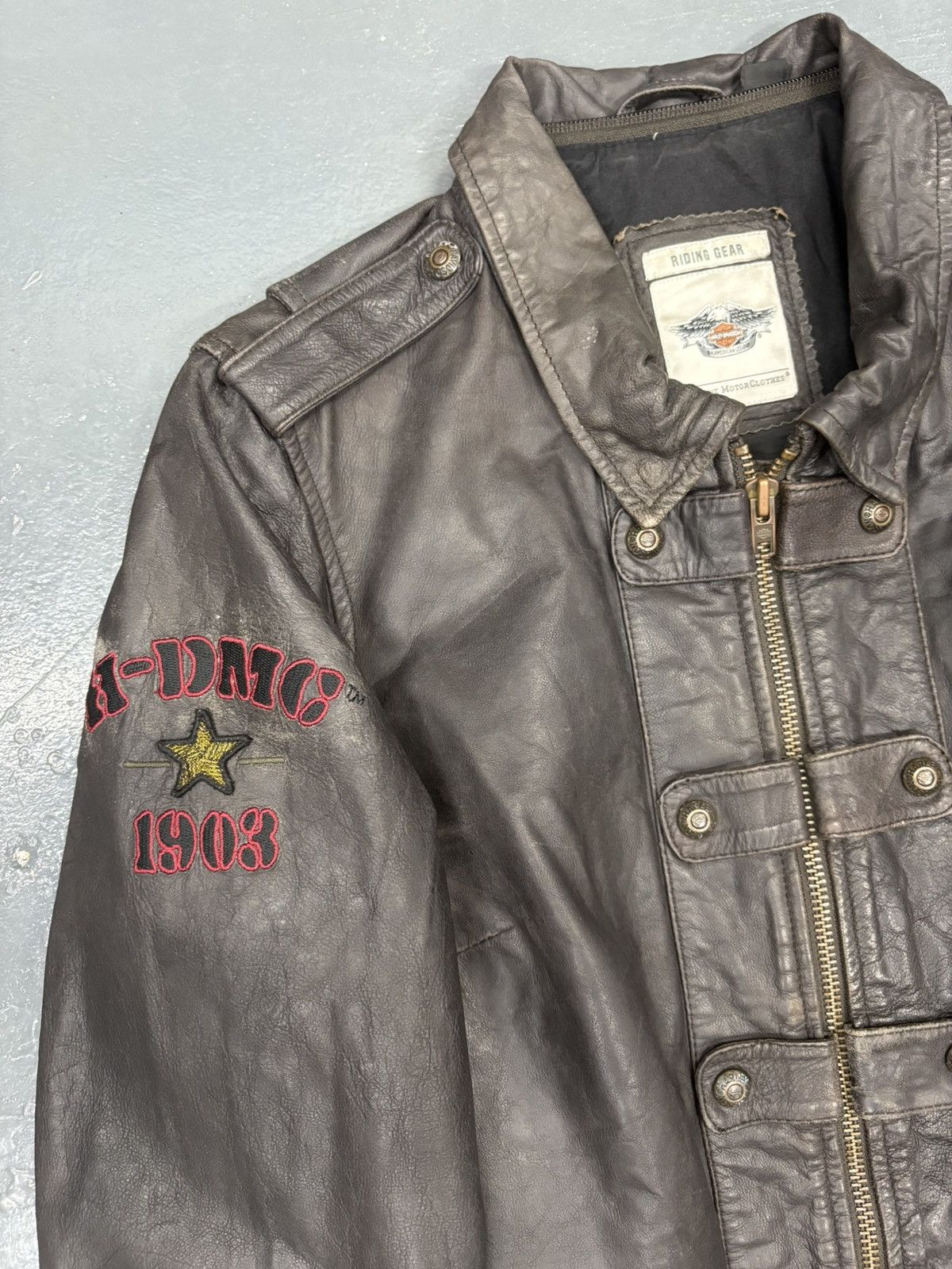 Harley Davidson Goatskin leather harley davidson H-DMC riding jacket Size US L / EU 52-54 / 3 - 3 Thumbnail