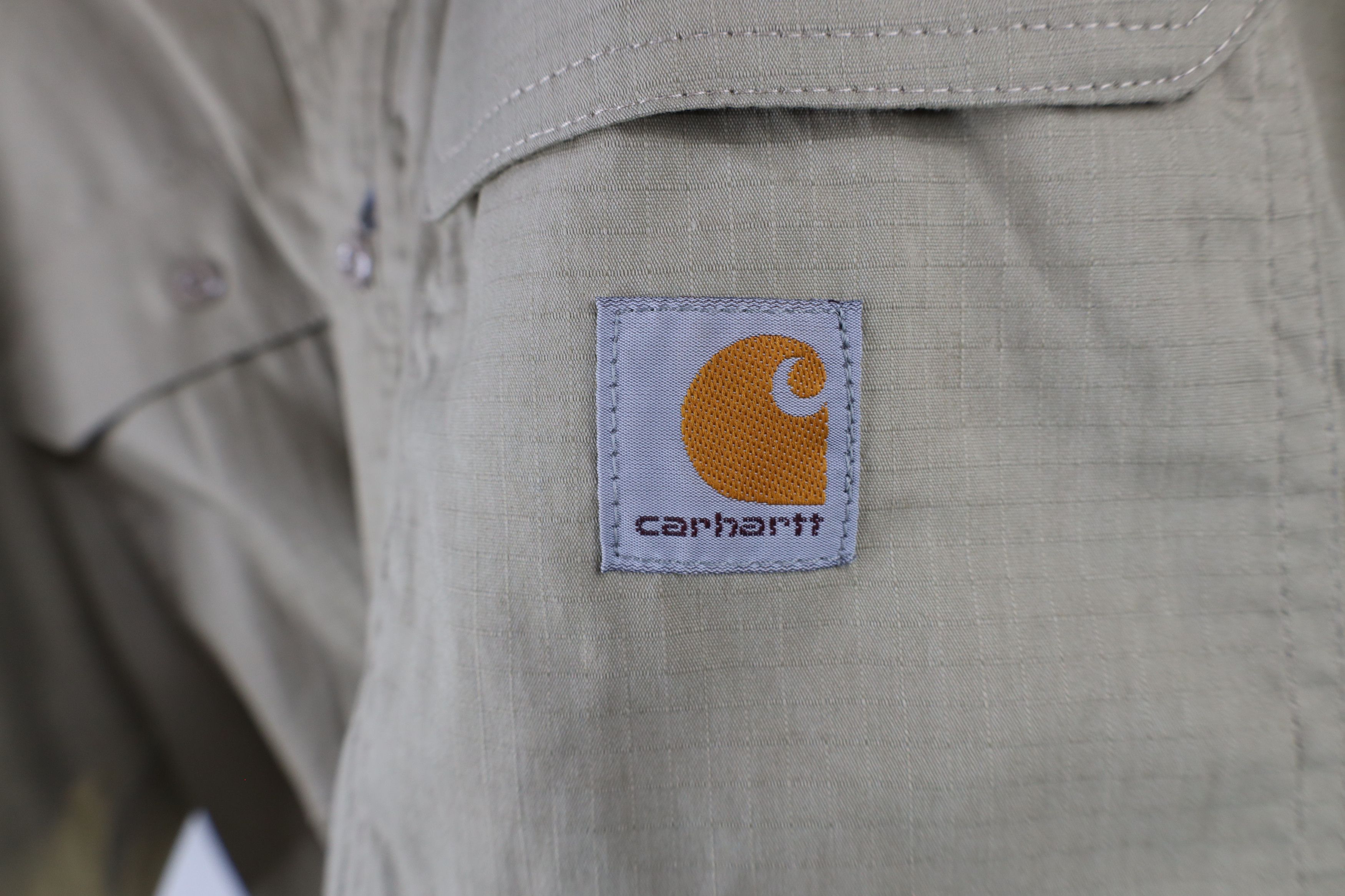 Carhartt × Vintage Vintage Carhartt Ripstop Short Sleeve Collared Button Shirt Size US XXL / EU 58 / 5 - 4 Thumbnail