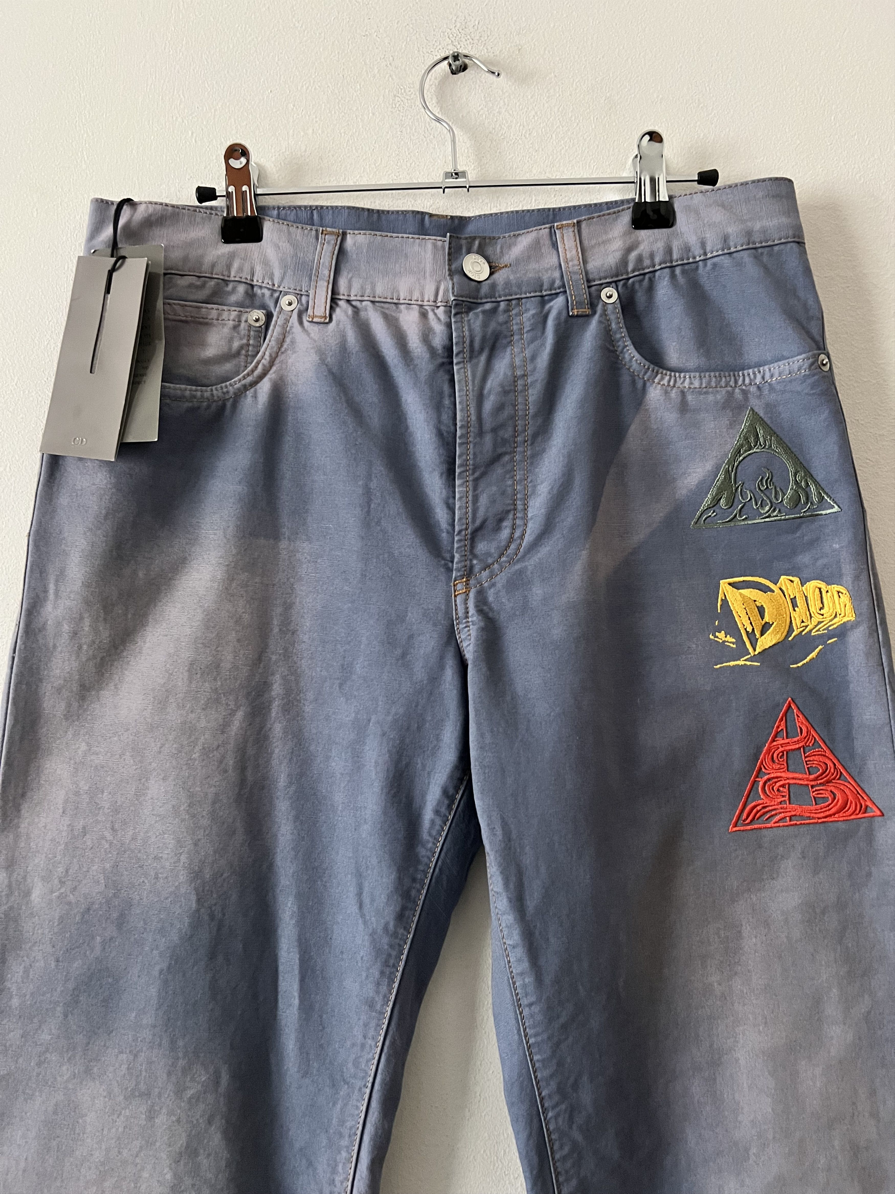 Dior Dior Jeans Embroidery AsteroDior Size US 31 - 7 Thumbnail