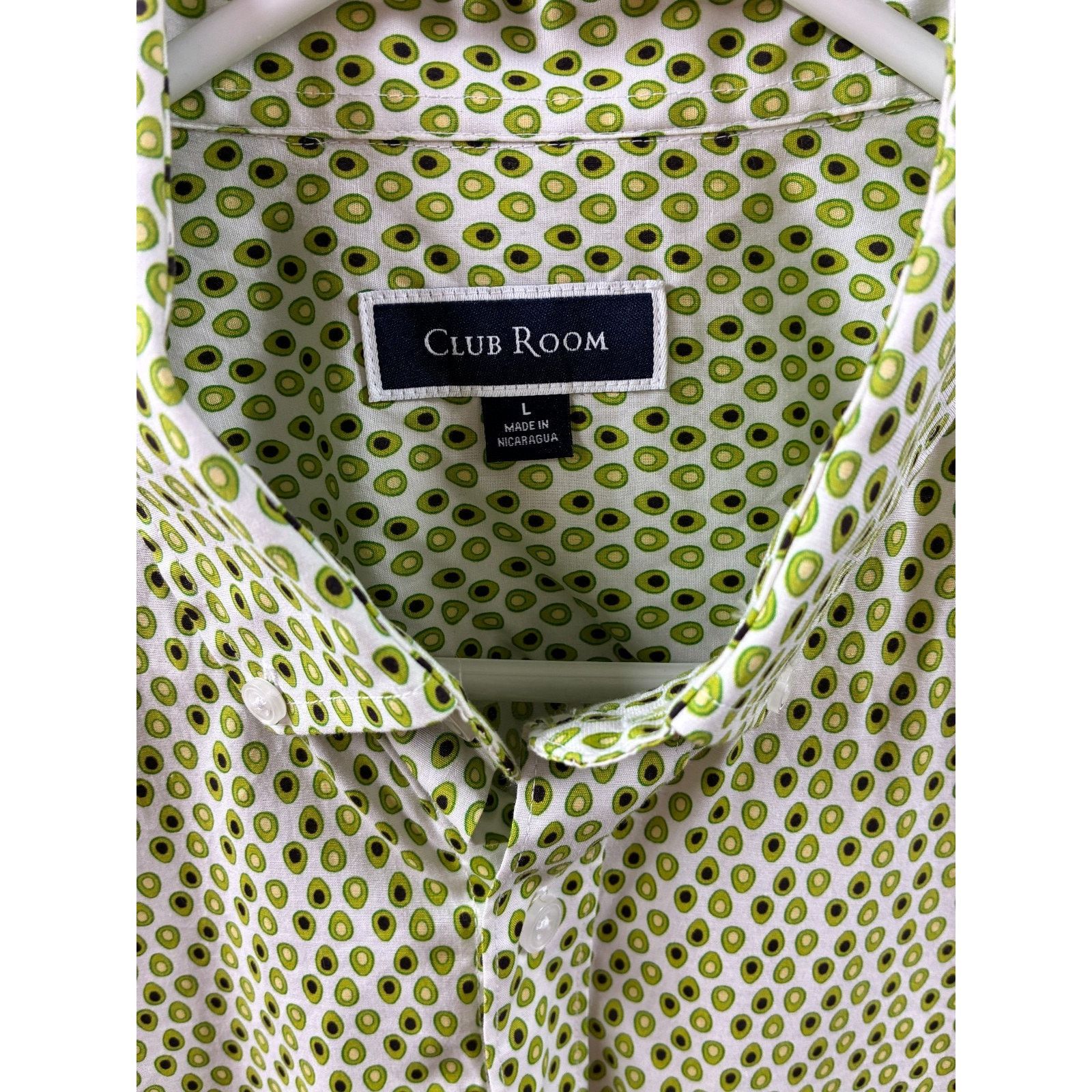 Club Room Club Room Men’s Button-Down Shirt Avocado Print Green Size US L / EU 52-54 / 3 - 2 Thumbnail