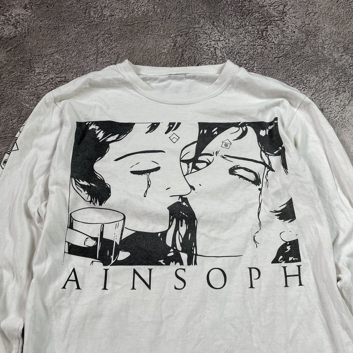 Vintage Vintage Y2K Graphic Tee Abstract Face Horror Streetwear M Size US M / EU 48-50 / 2 - 5 Thumbnail