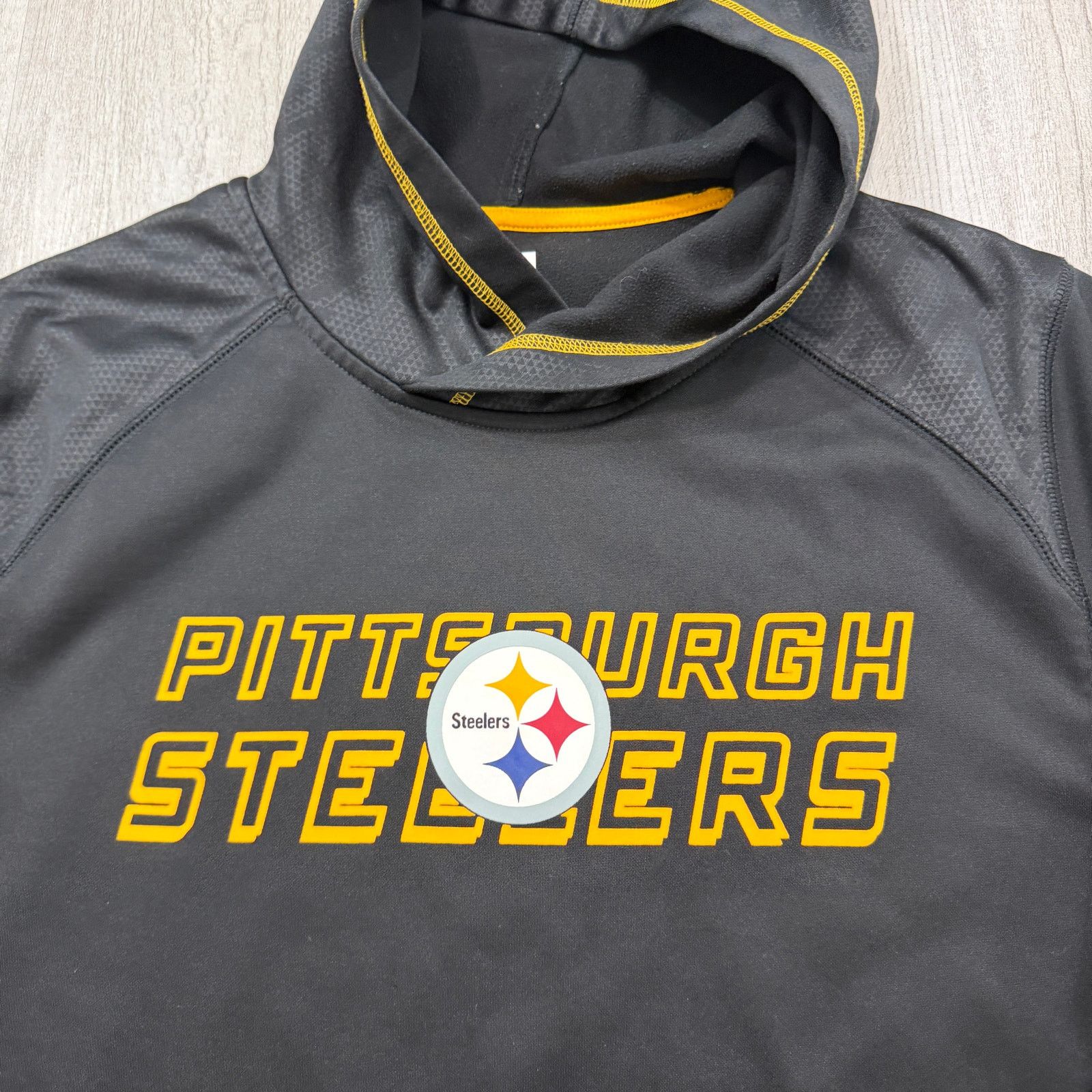 Vintage Pittsburgh Steelers Hoodie Men's Large Black Yellow Size US L / EU 52-54 / 3 - 3 Thumbnail