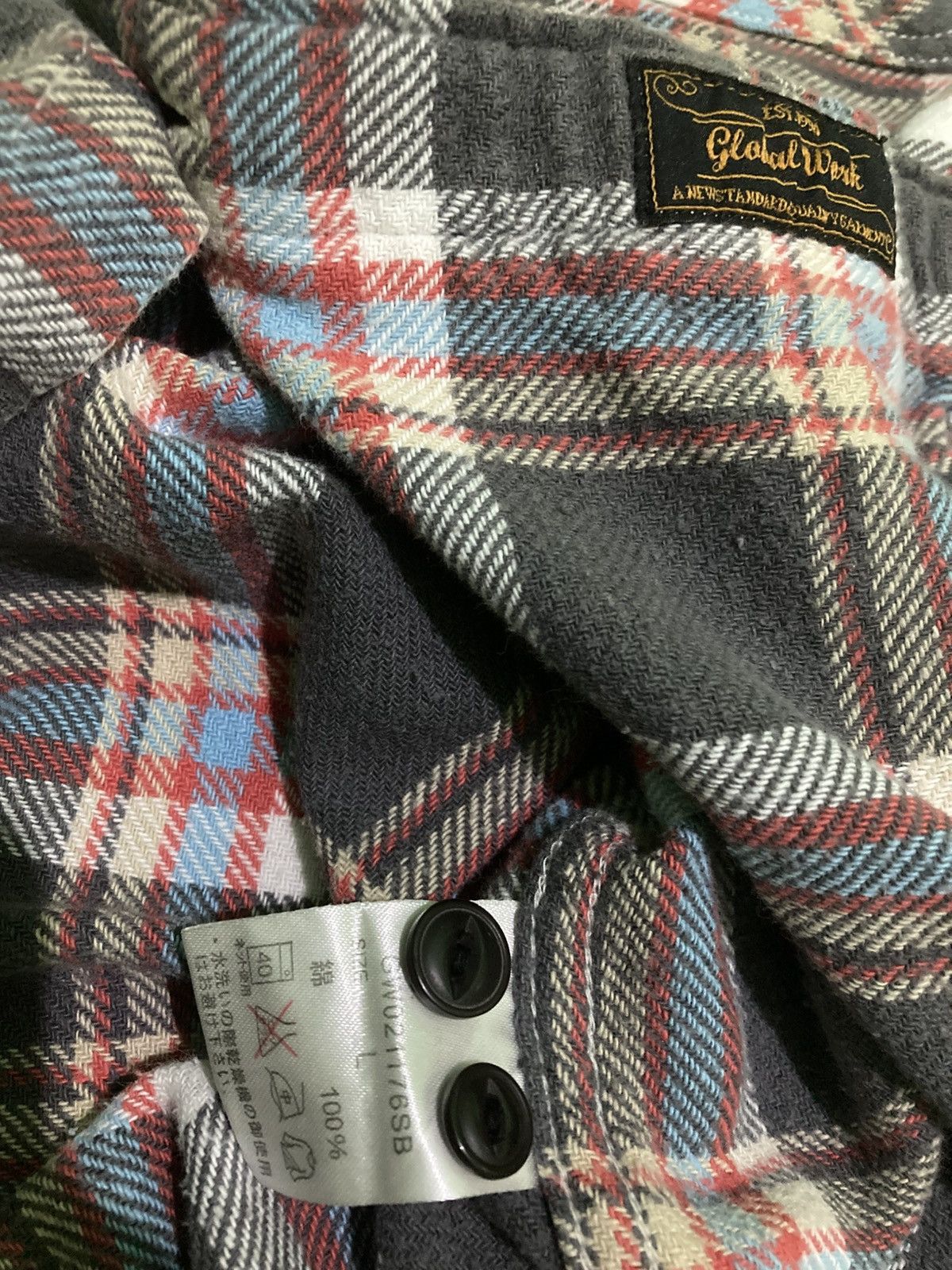 Global Work Vintage Global Work Flannel Shirt Size US L / EU 52-54 / 3 - 6 Thumbnail