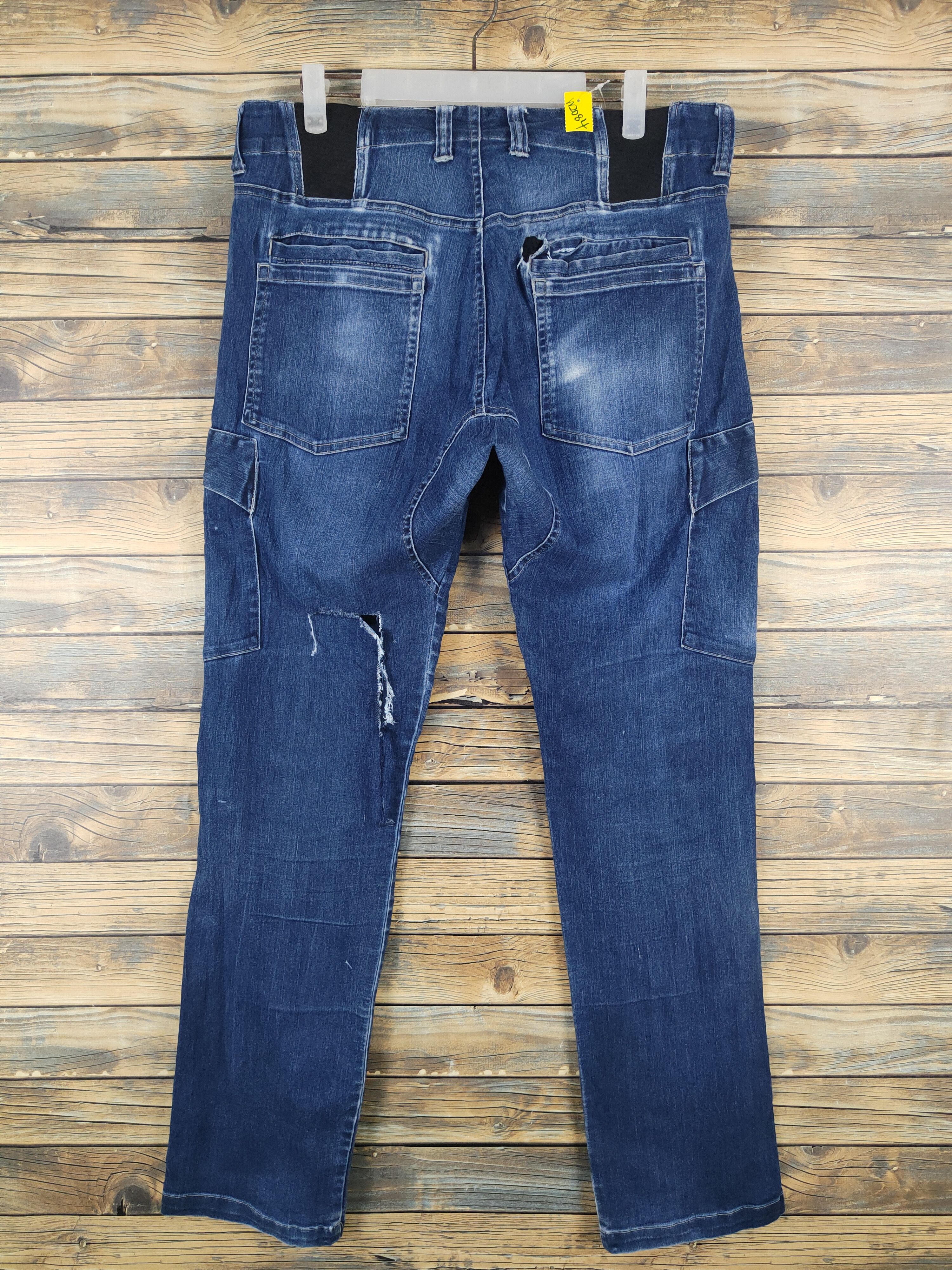Japanese Brand Japanese Brand Dark Blue Distressed Ripped Jeans #W2084 Size US 34 / EU 50 - 8 Thumbnail