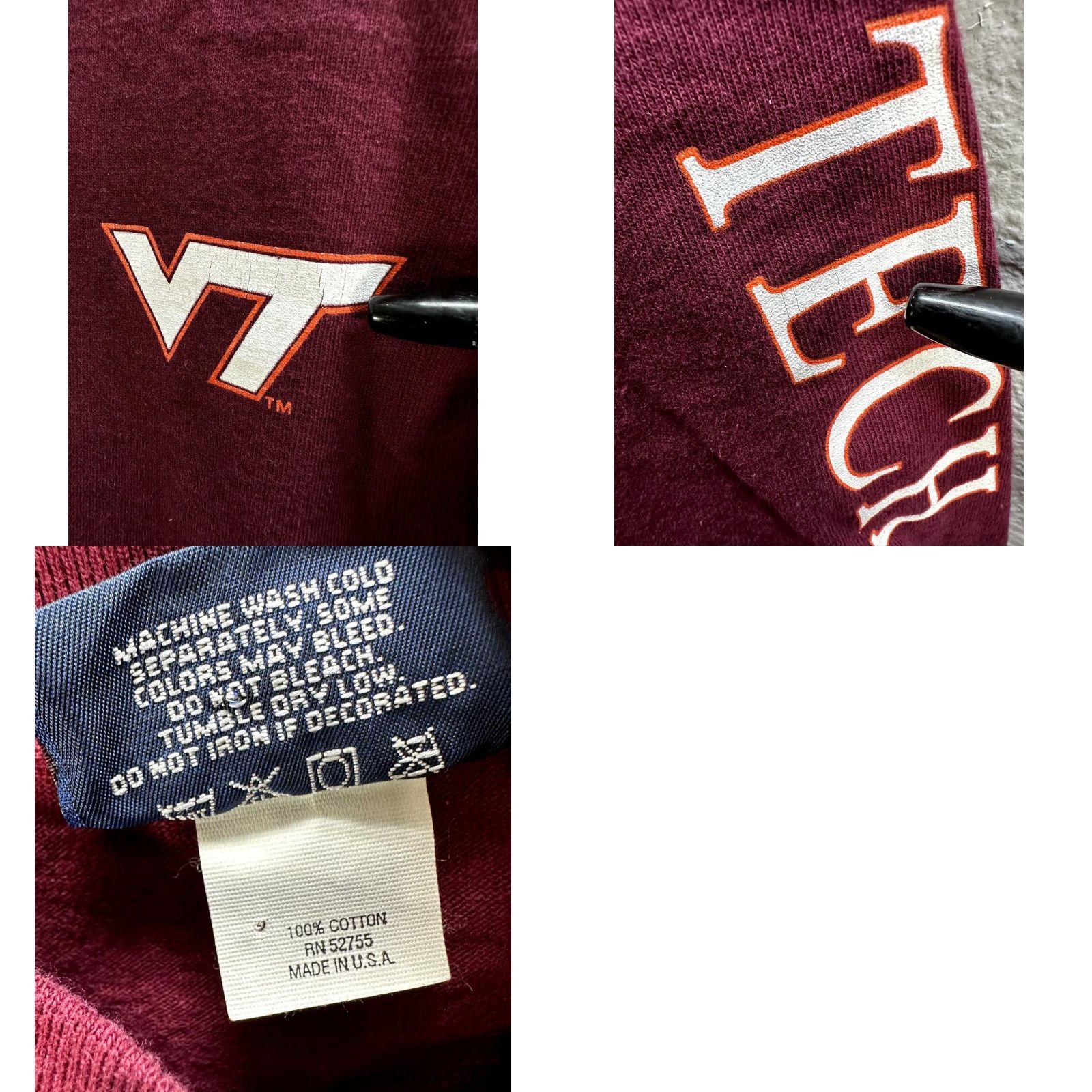 Jansport Nike Shirt? No, Jansport Pullover Shirt? Virginia Tech Burgundy Cotton Long Sleeve Crew Neck L Mens Size US L / EU 52-54 / 3 - 8 Thumbnail