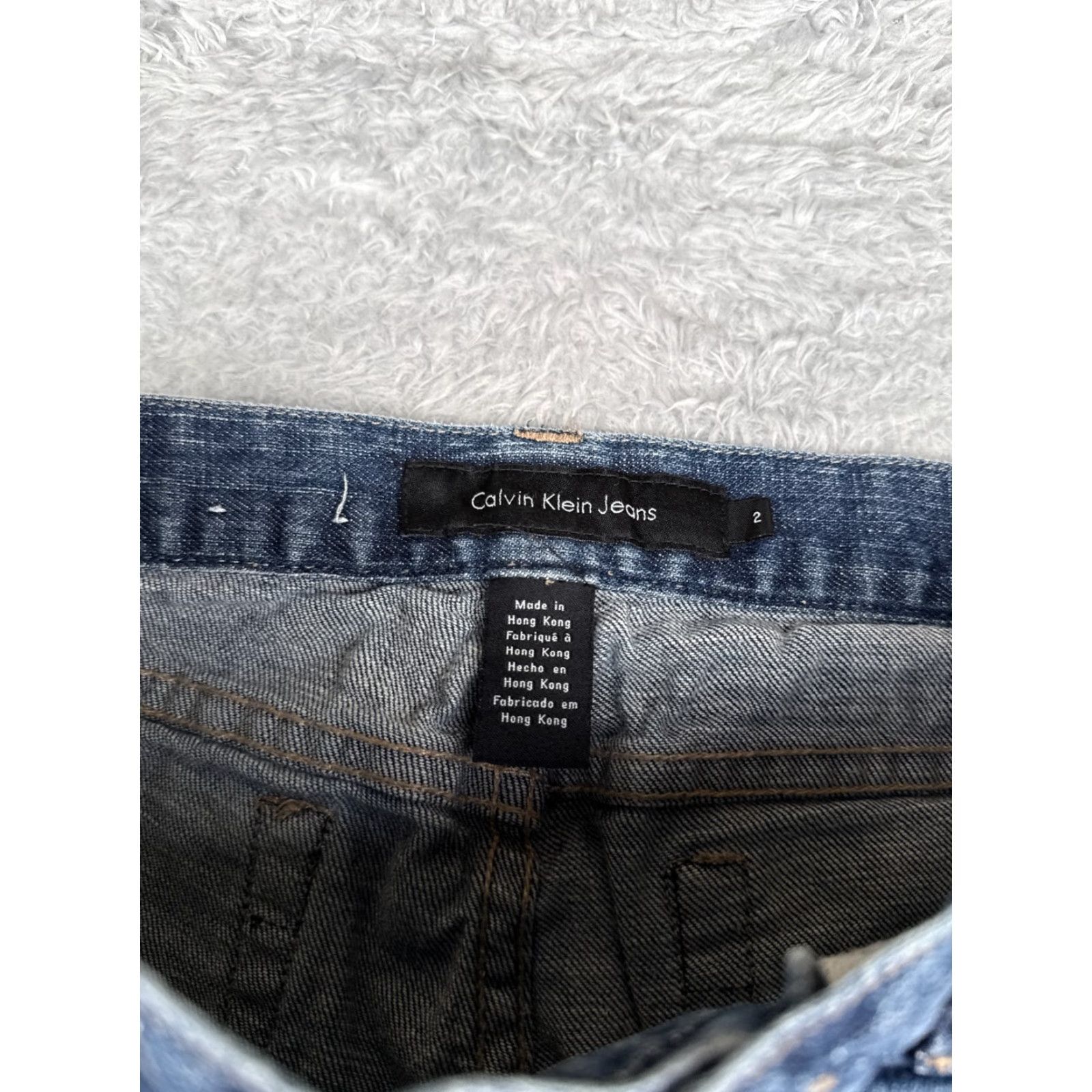 Calvin Klein VINTAGE Calvin Klein Jeans Women Blue Low Rise Flare Denim Bootcut 2 28x27 Size 26" / US 2 / IT 38 - 6 Thumbnail