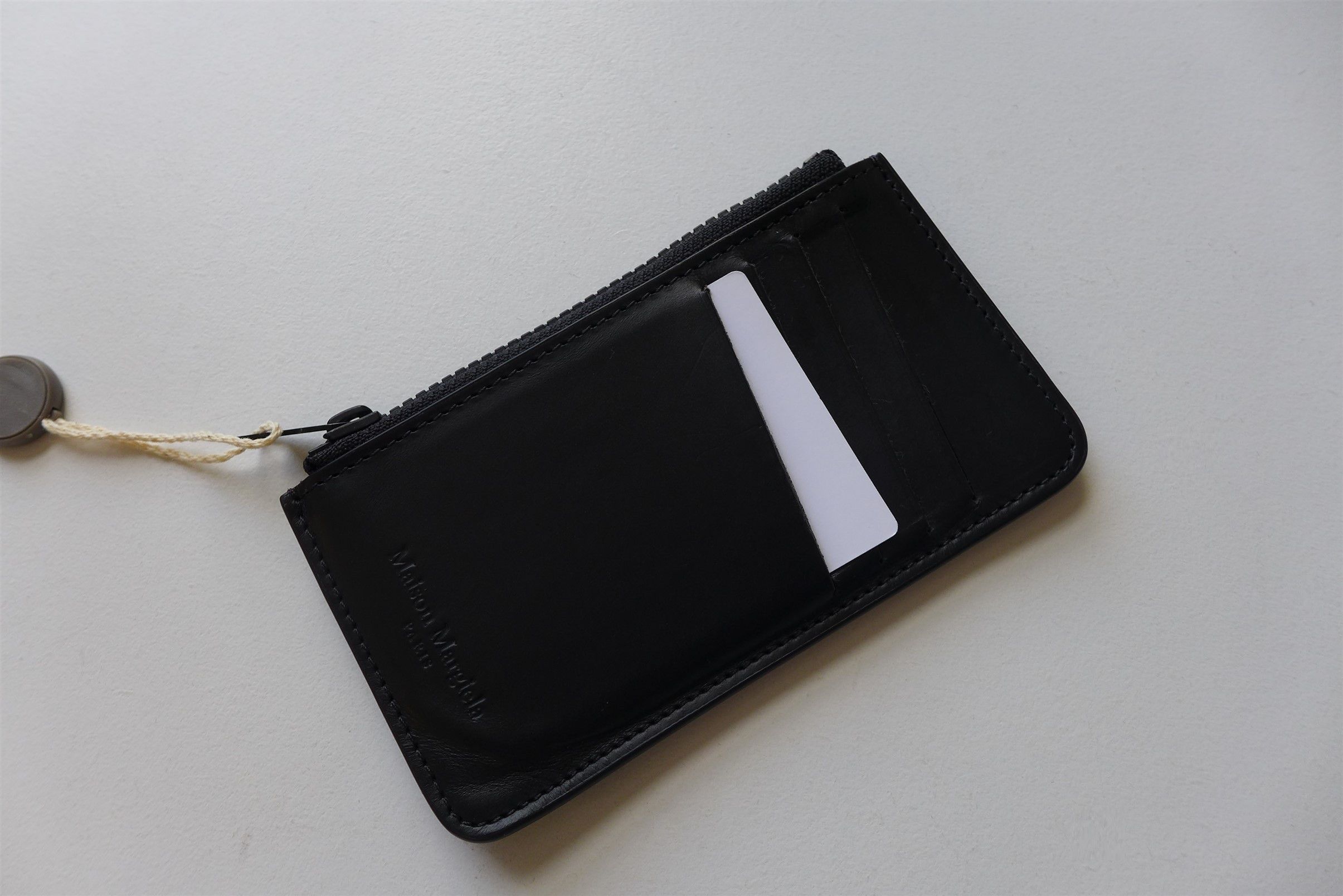 Maison Margiela Margiela Rectangular Zip Wallet - Black Calf Leather Size ONE SIZE - 1 Thumbnail