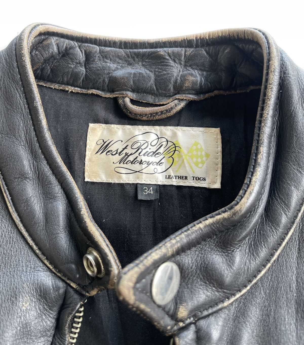 WEST RIDE 50s West Ride Motorcycle Cowhide Leather Jacket (size 34) Size US XS / EU 42 / 0 - 14 Thumbnail