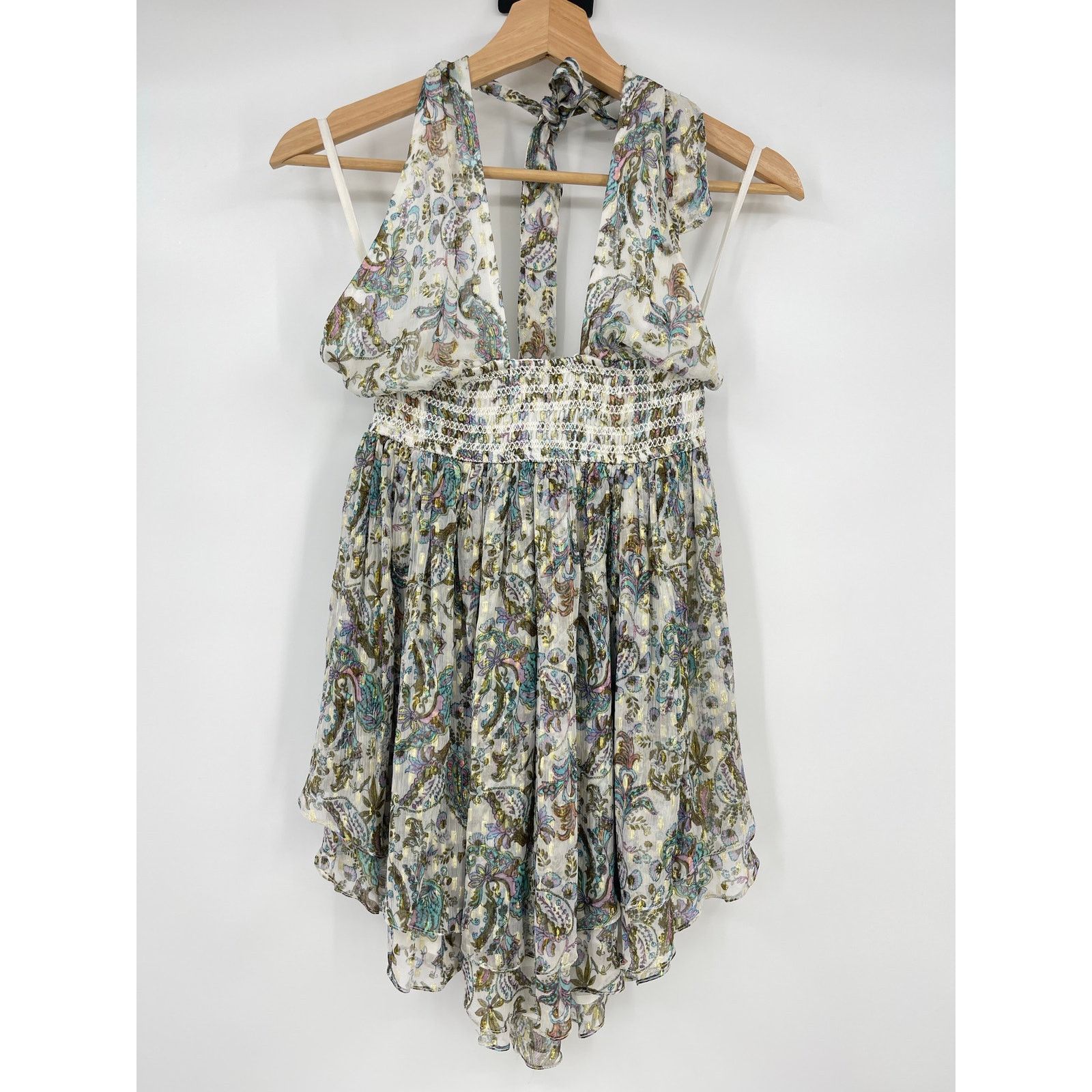 Rococo Sand Rococo Sand | Braw Halter Smocked Mini Dress S Size S / US 4 / IT 40 - 3 Thumbnail