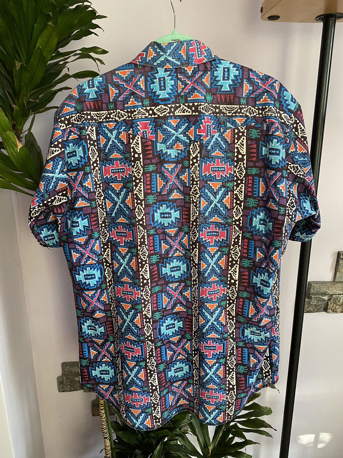 Cowboy Equipment Vintage Wrangler Western summer shirt Size US L / EU 52-54 / 3 - 6 Thumbnail