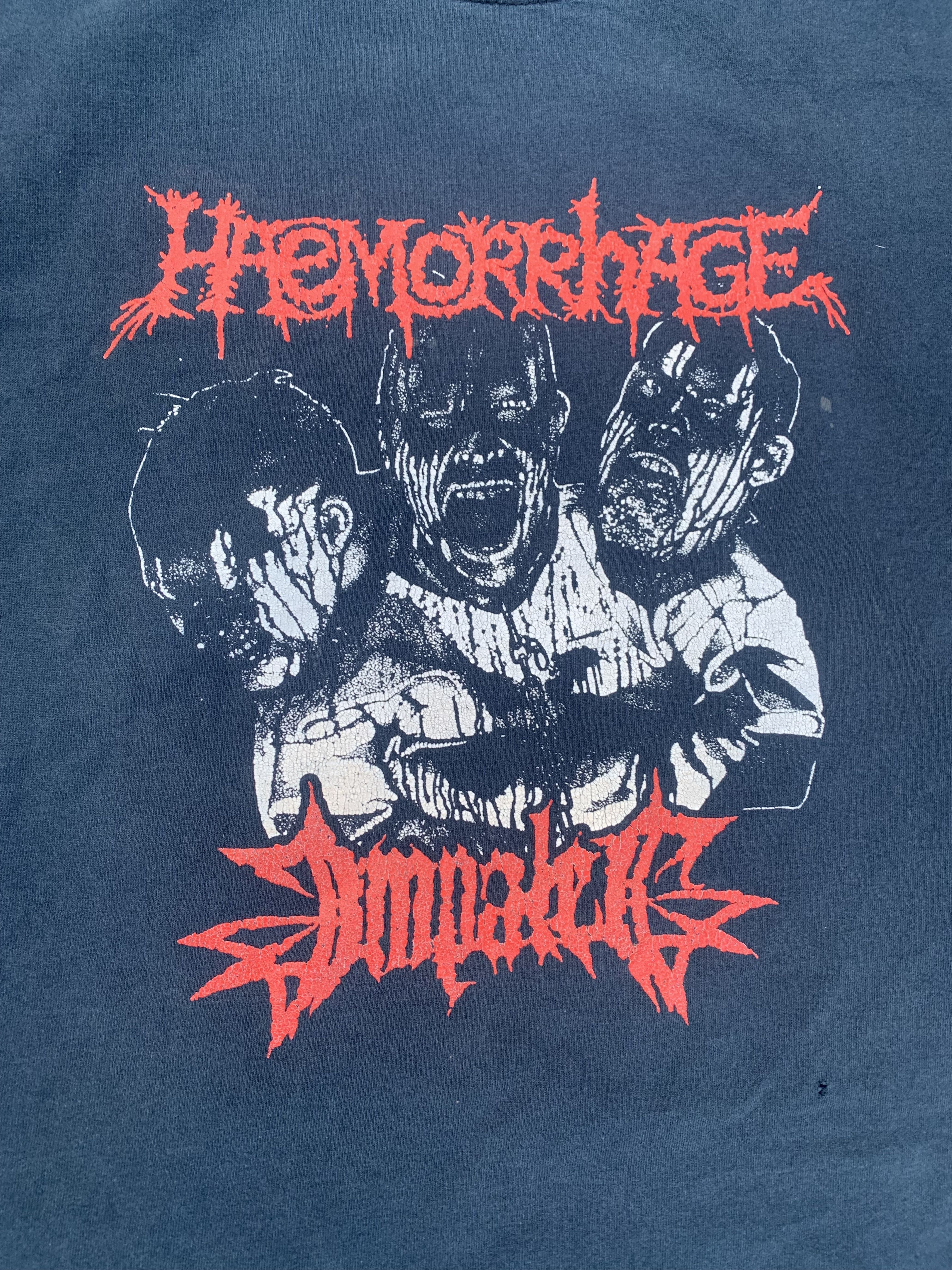 Band Tees × Vintage Original 00s Haemorrhage / Impaled Split Album Tshirt 2XL Size US XXL / EU 58 / 5 - 2 Thumbnail