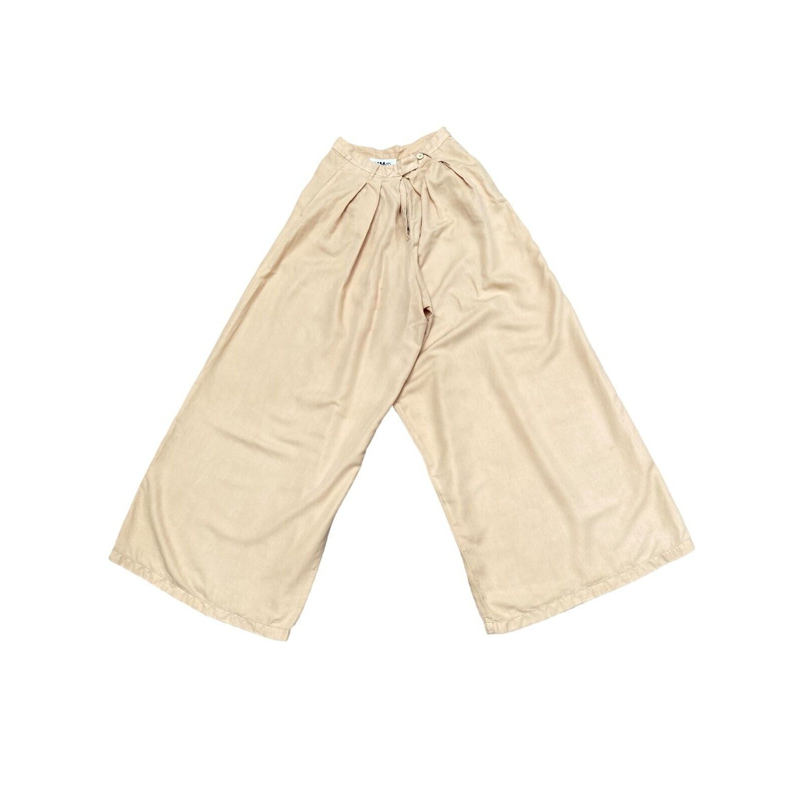 image of Maison Margiela Ss 2011 Beige Wide High Waist Pants, Women's (Size 26)