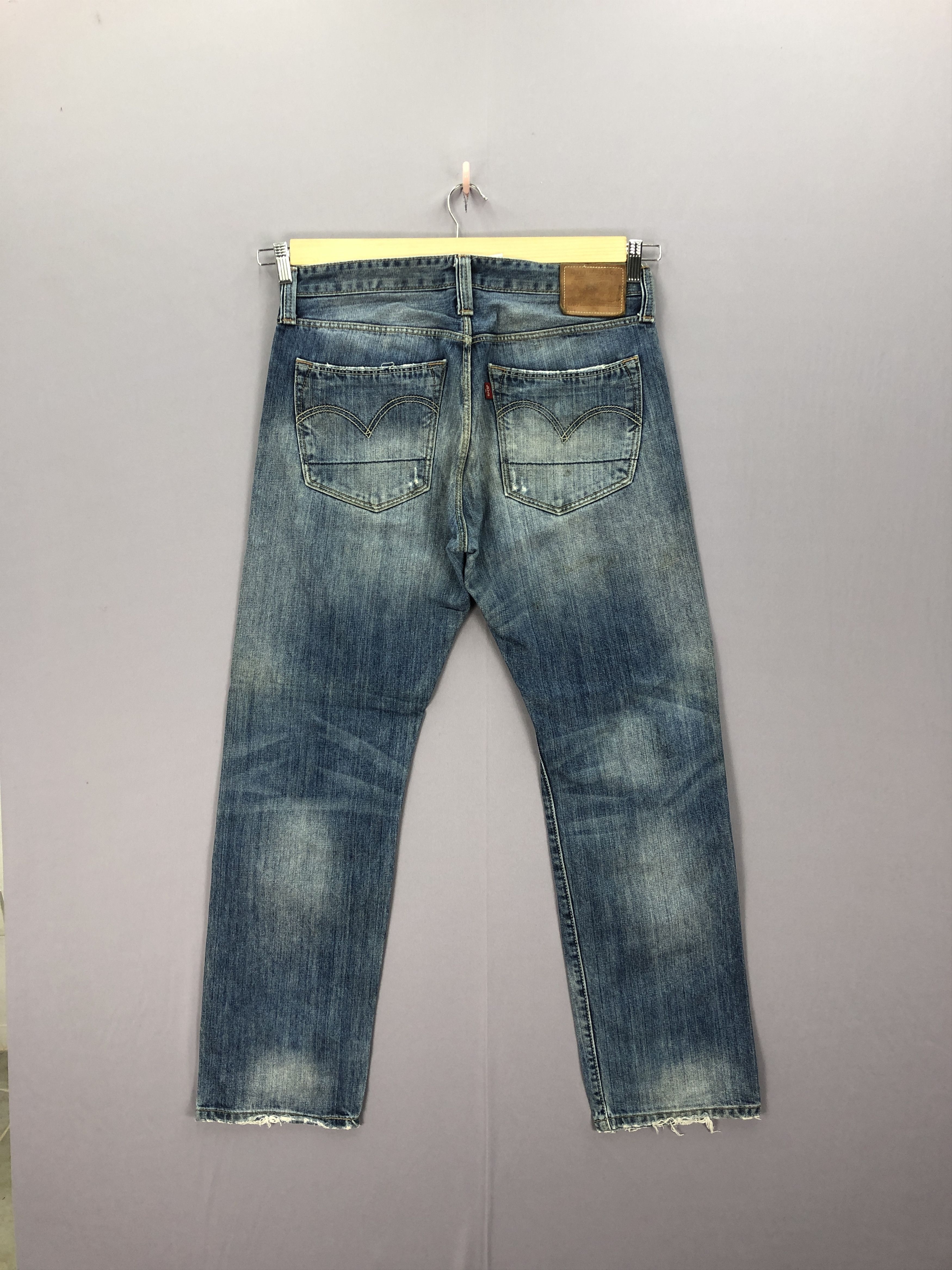 Jean Vintage Levis 550 Patchwork Distressed Jeans Levi's Denim Size US 34 / EU 50 - 4 Thumbnail