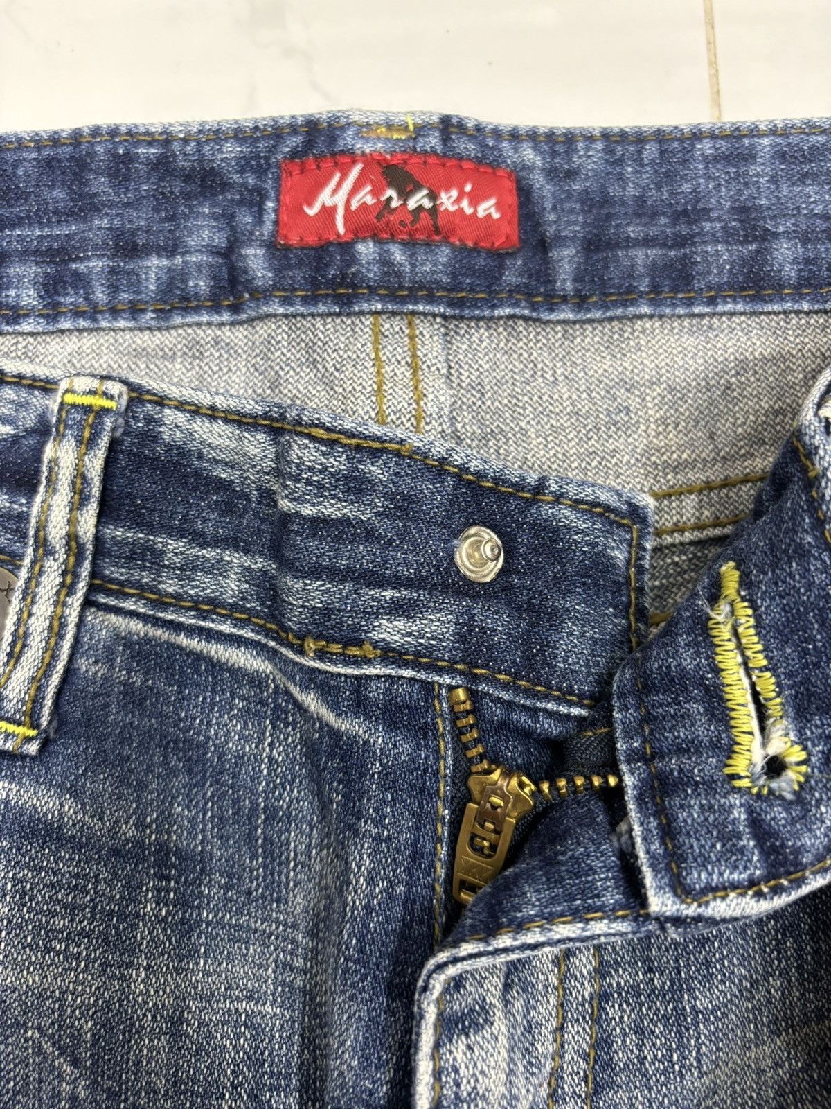 Hysteric Glamour × Japanese Brand HYSTERIC GLAMOUR STYLE DISTRESS DENIM MARAXIA FLARED PANTS Size 30" / US 8 / IT 44 - 12 Thumbnail