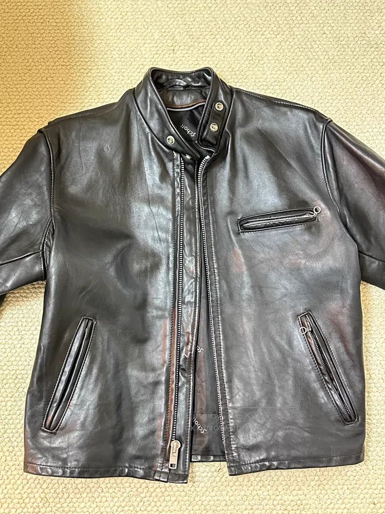 Schott Schott Standing collar leather clothing Size US XL / EU 56 / 4 - 3 Thumbnail