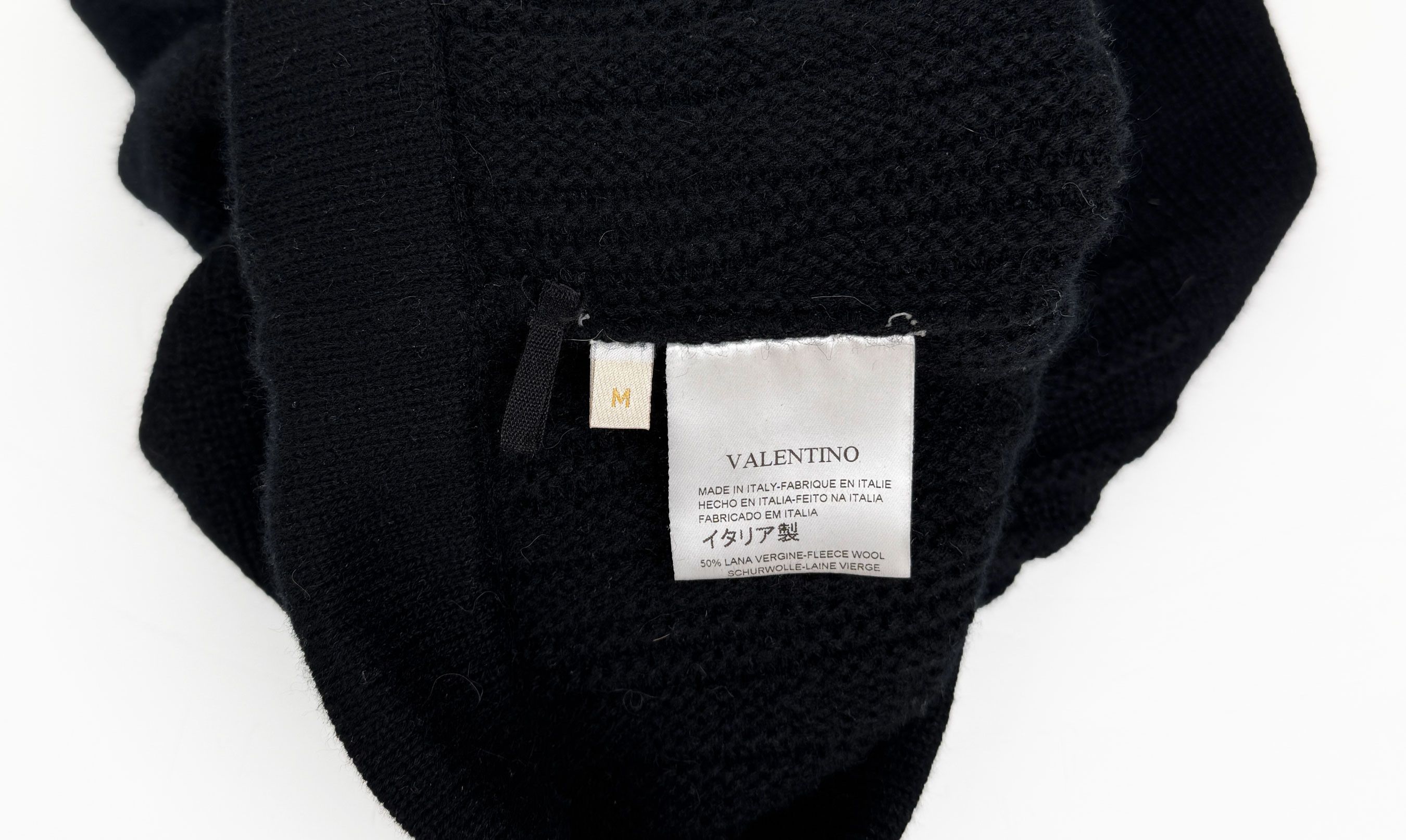 Valentino Valentino Black Knit Mid Length Skirt Cashmere Wool Size M Size 30" / US 8 / IT 44 - 7 Thumbnail