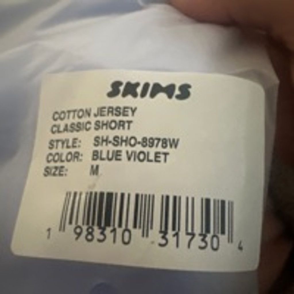 SKIMS NIB Skims Cotton Jersey Classic Short Size Med Blue Violet Size 28" / US 6 / IT 42 - 3 Thumbnail