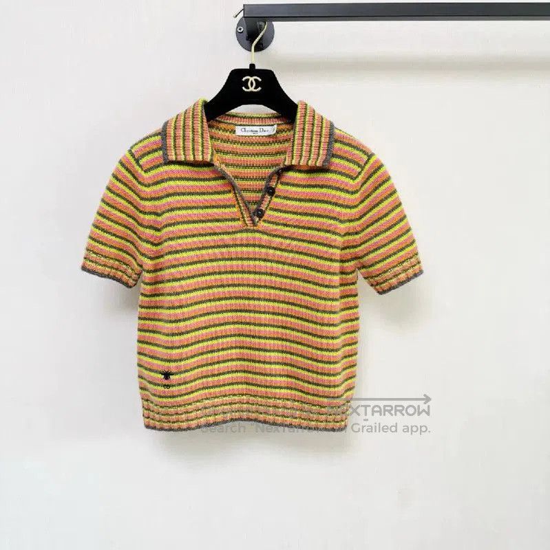 Dior Dior Multicolor Cashmere Short Sleeve T. Size S / US 4 / IT 40 - 1 Thumbnail