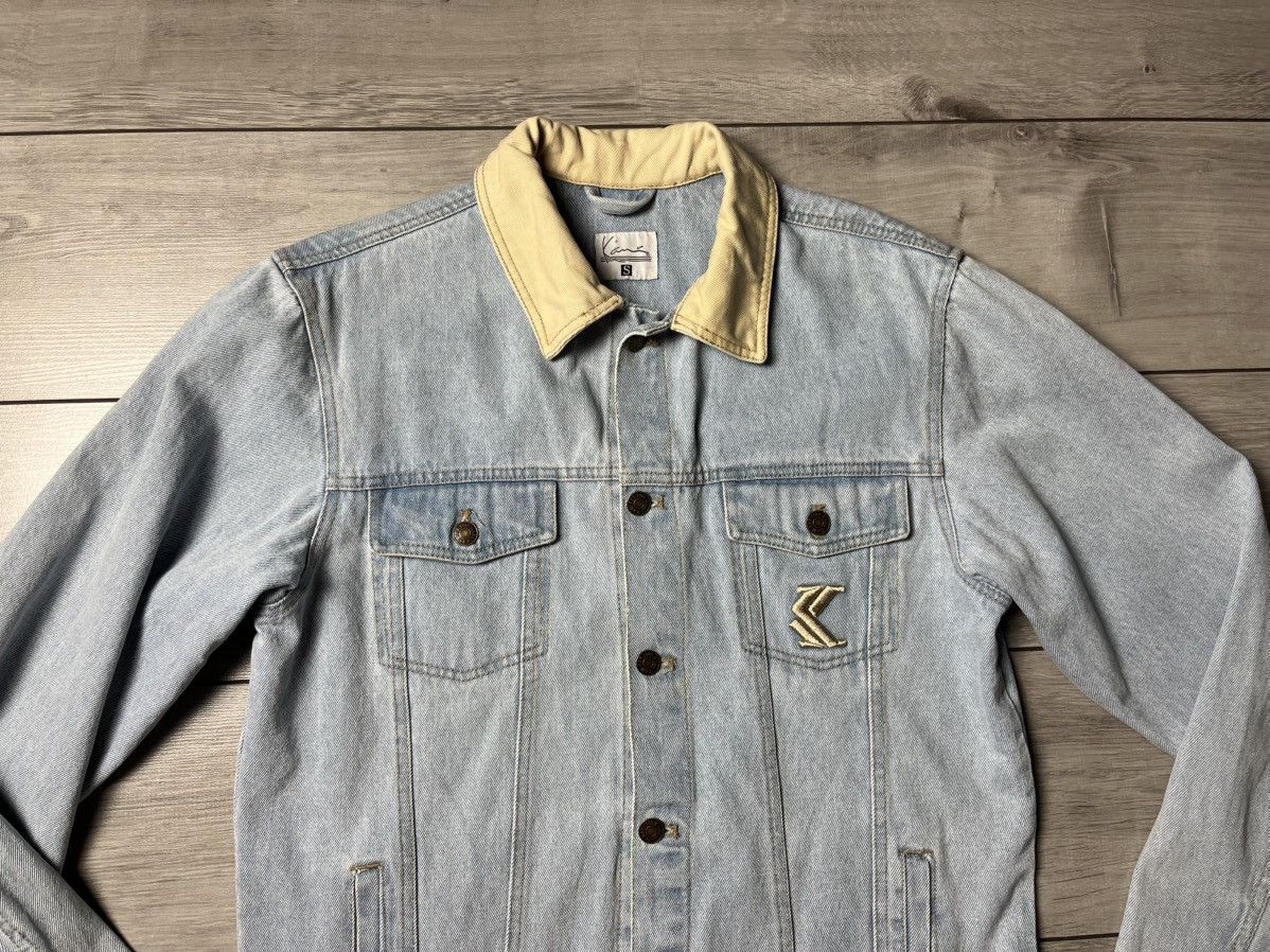 Karl Kani KARL KANI Blue Denim Overshirt Sherpa Jacket Size Small Size US S / EU 44-46 / 1 - 3 Thumbnail
