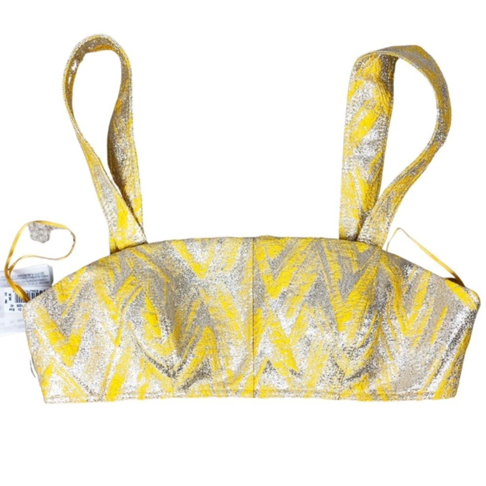 Moschino New with tag Moschino Couture Metallic Cropped Blouse Bra Size M / US 6-8 / IT 42-44 - 8 Thumbnail