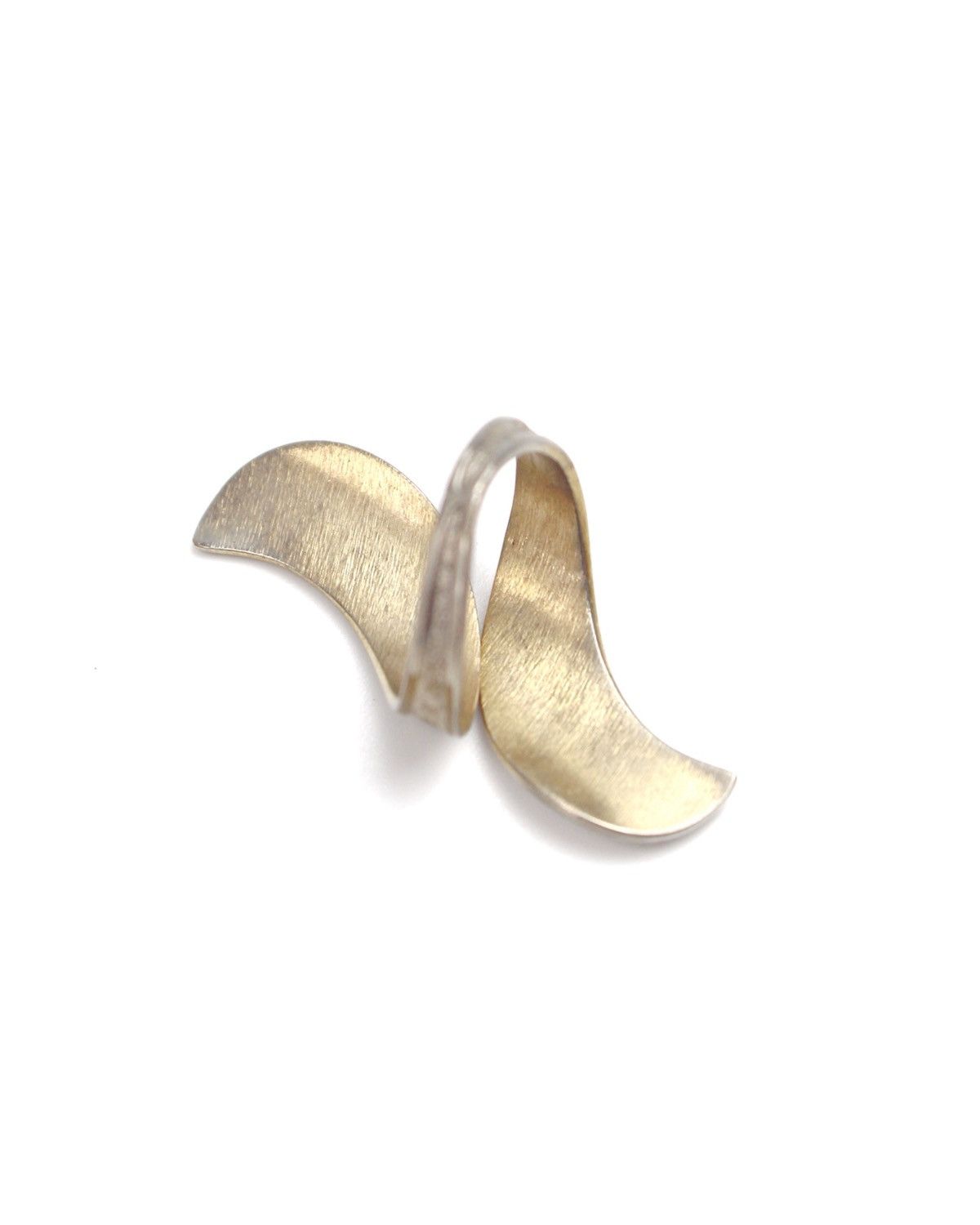 Hysteric Glamour 2000S JAPANESE MADE ARCHITECTURAL TEXTURED BYPASS RING Size ONE SIZE - 3 Thumbnail