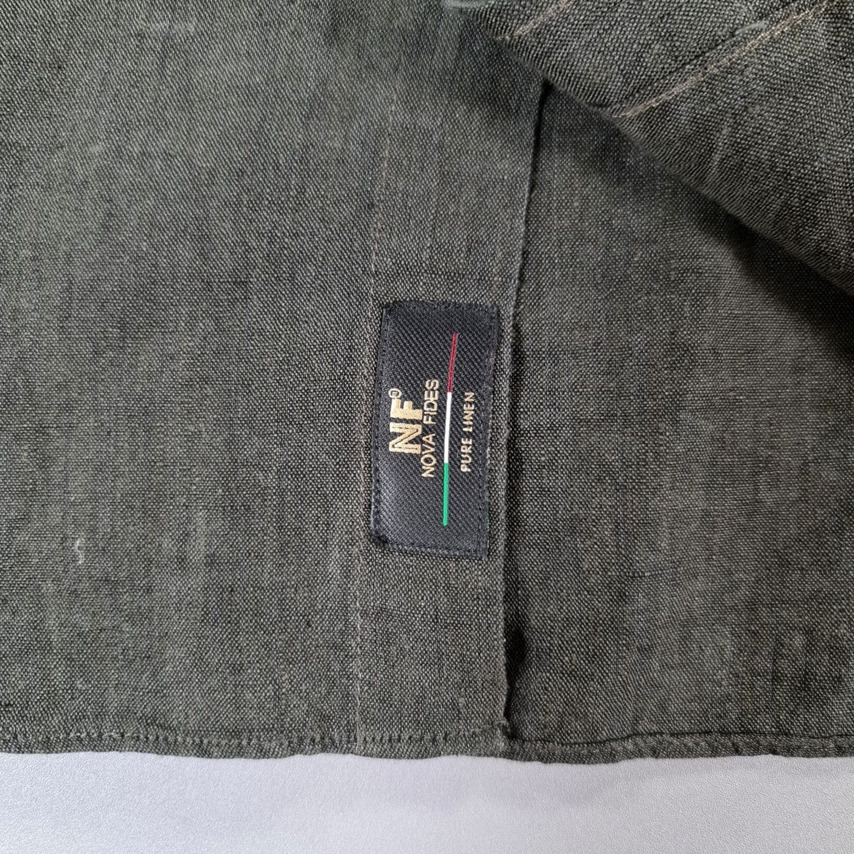 NEXT NEXT Slim Fit Shirt Green 2XL 100% Linen Button-Up Collared Long Sleeve Men’s Vintage: No Essence City Holiday Modern Breathable Lightweight Seasonal Size US XXL / EU 58 / 5 - 5 Thumbnail