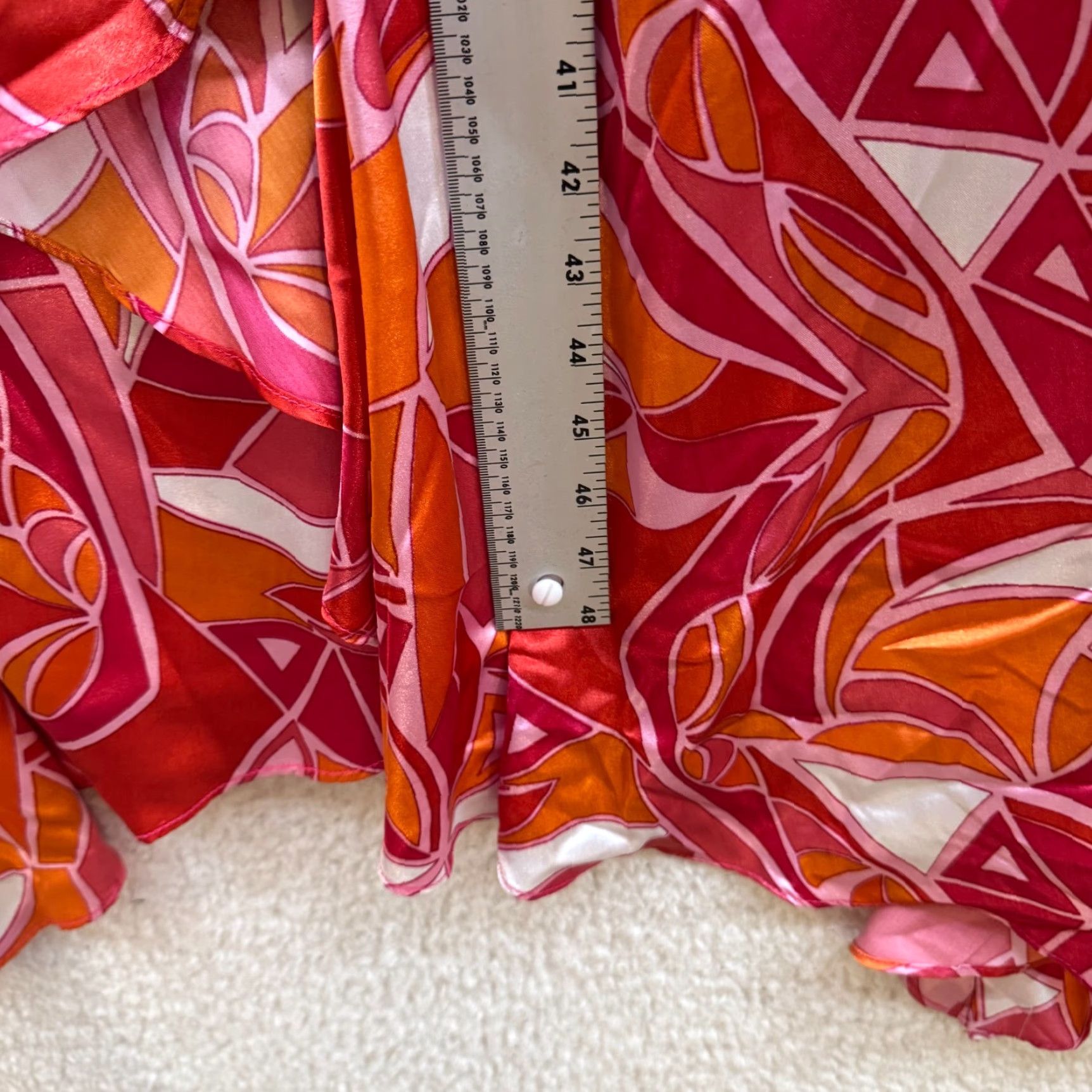 Pinko VINTAGE Y2K Halter Midi Maxi Dress Satin 2XL Pink Orange Sleeveless Boho Ashro Size XXL / US 16-18 / IT 52-54 - 5 Thumbnail