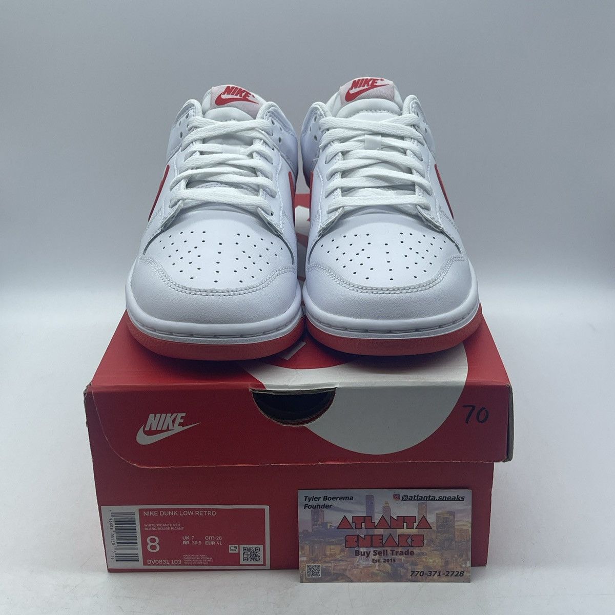 Nike Dunk low picante red Size US 8 / EU 41 - 2 Thumbnail