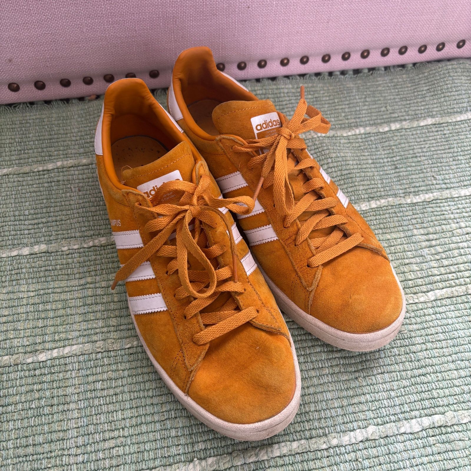 Adidas Adidas Campus Low Men's Size 11.5 Yellow Suede Sneakers Size US 11.5 / EU 44-45 - 8 Thumbnail