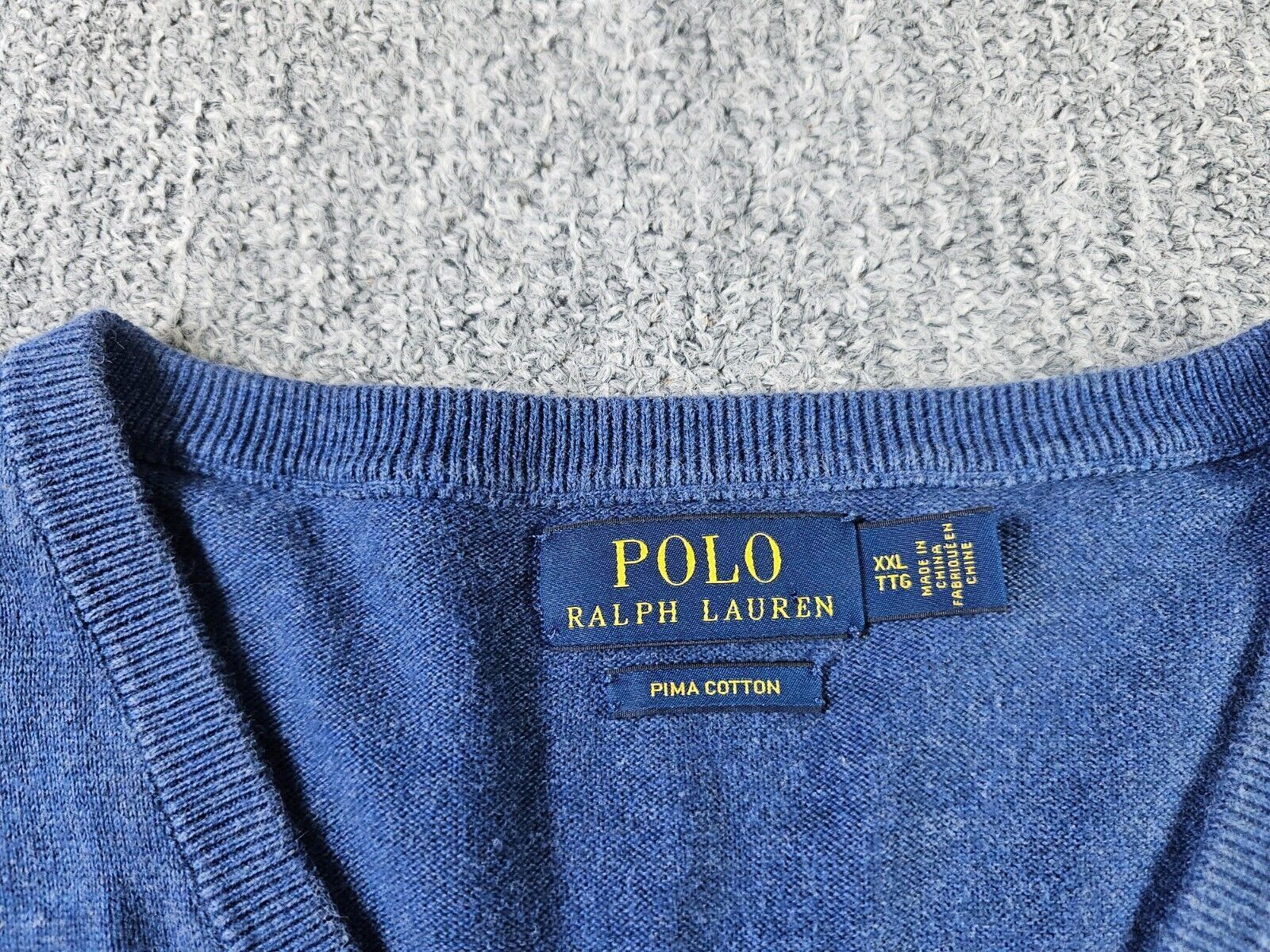 Polo Ralph Lauren Polo Ralph Lauren Pima Cotton V-Neck Sweater Pony Logo 2XL Size US XXL / EU 58 / 5 - 5 Thumbnail