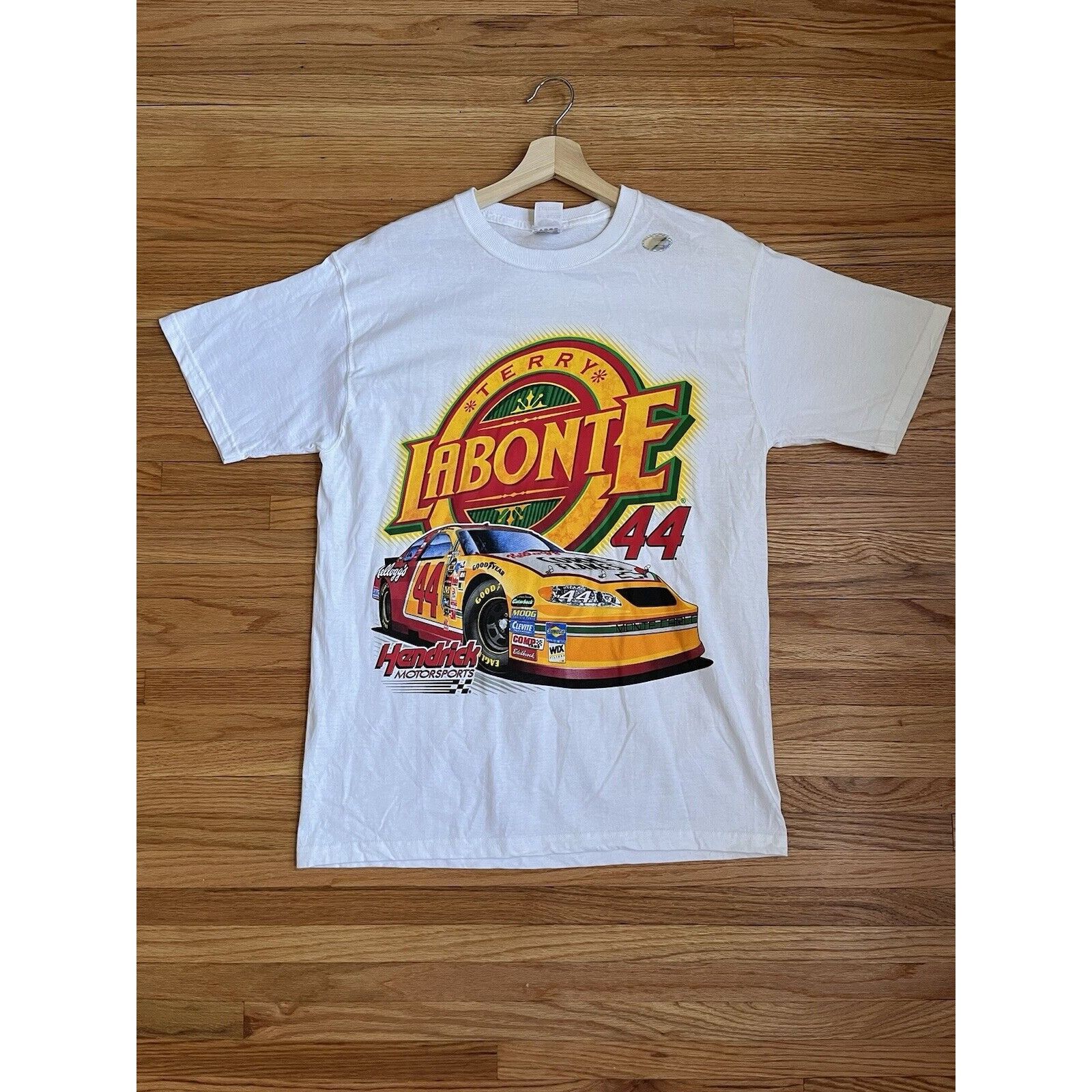 NASCAR VINTAGE NASCAR TERRY LABONTE #44 KELLOGS CORN FLAKES TEE 90S Size US M / EU 48-50 / 2 - 2 Thumbnail