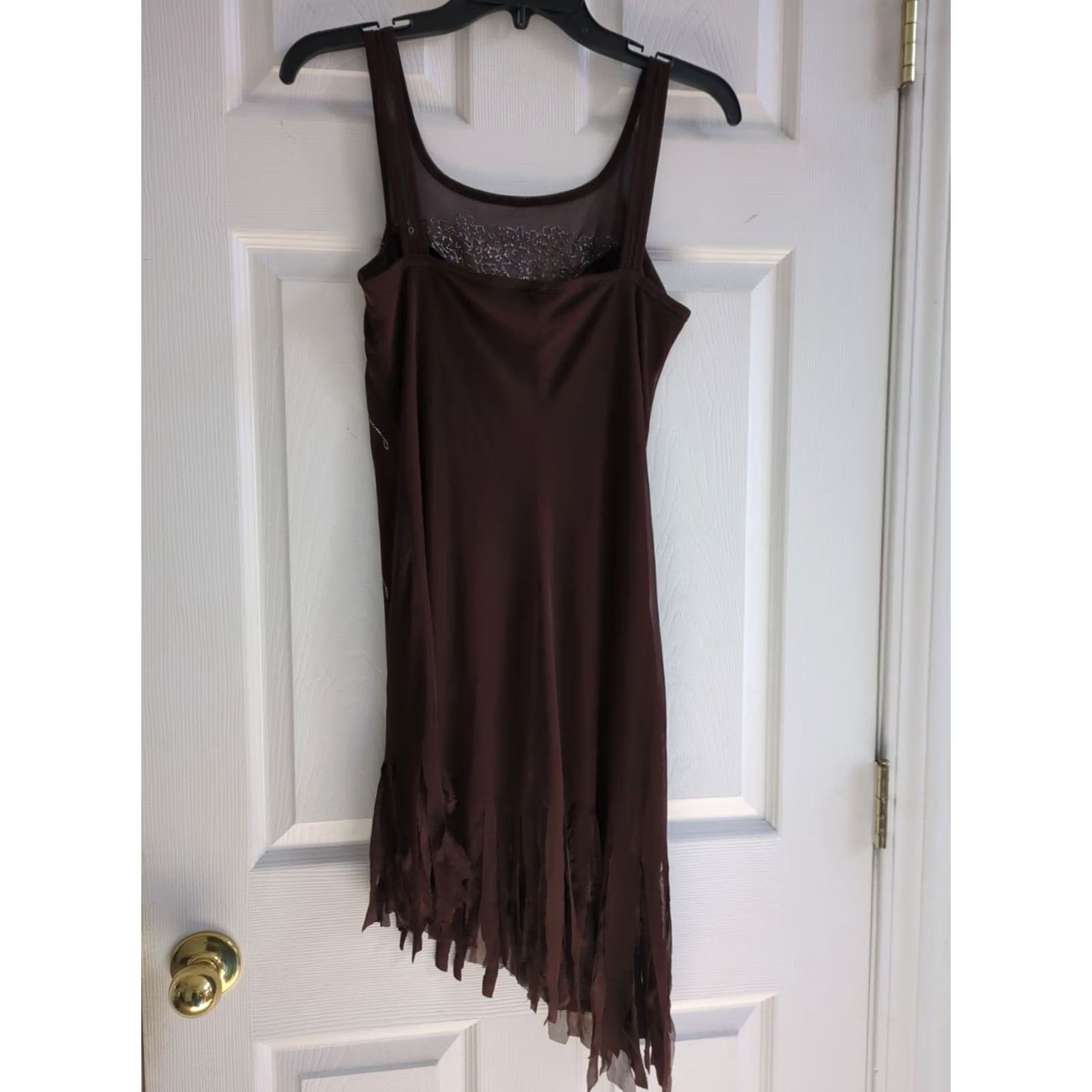 Vintage Viva Dress Vintage Brown Floral Knee Length A-Line Sleeveless Pullover Women's Small 90s Size S / US 4 / IT 40 - 4 Thumbnail