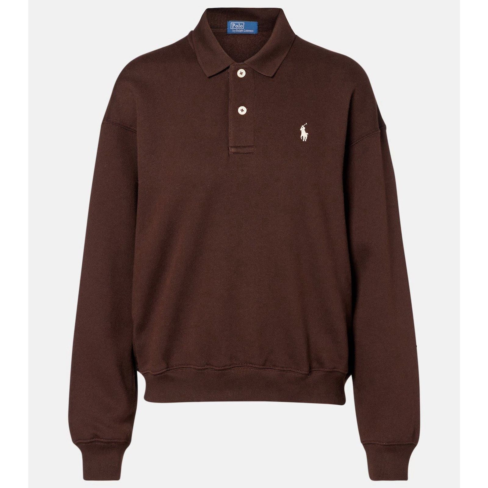 Polo Ralph Lauren NWT Ralph Lauren Woman Fleece Long-Sleeve Sweatshirt Brown Size US S / EU 44-46 / 1 - 8 Thumbnail