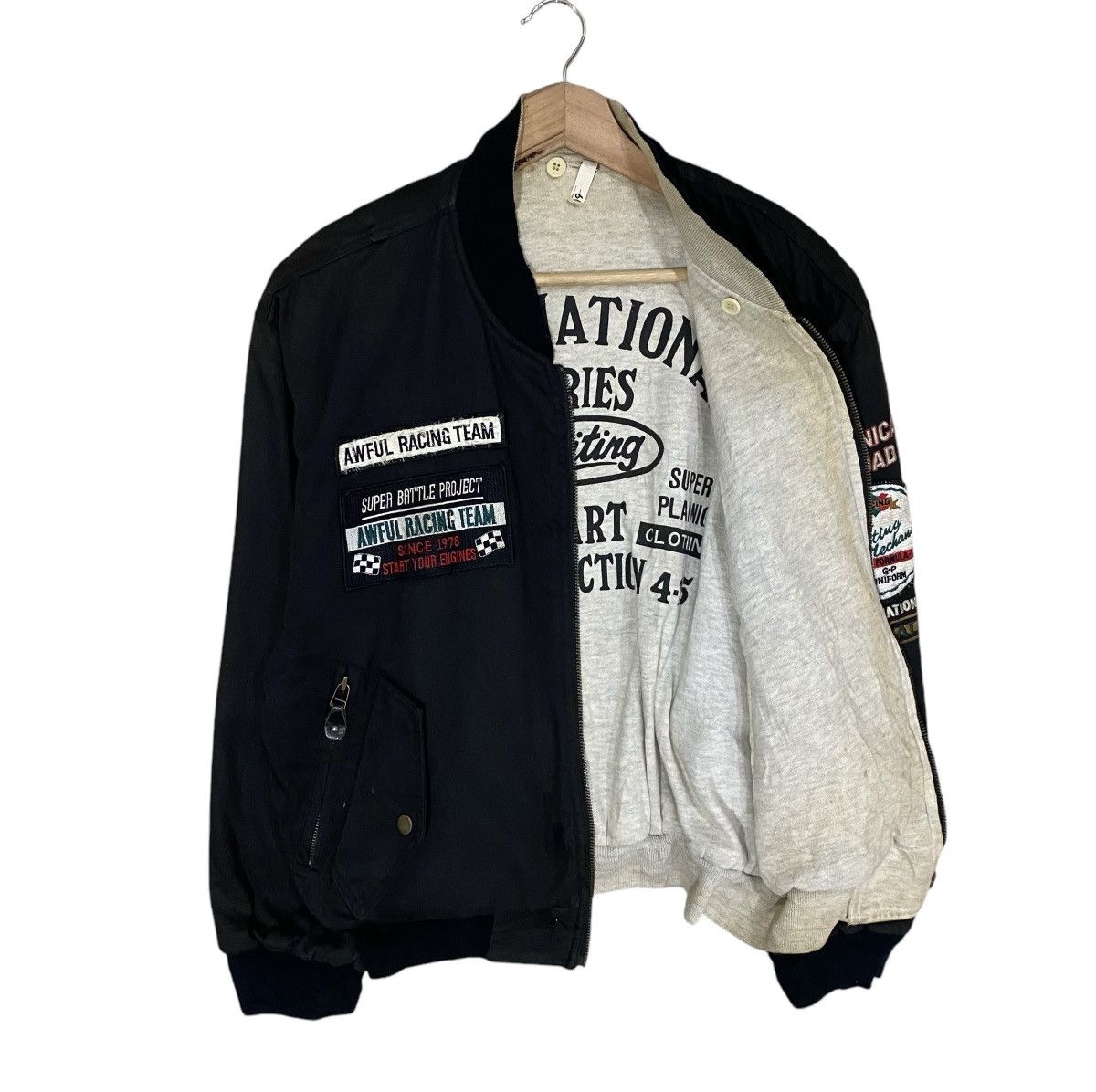 Sports Specialties × Vintage ⚡️VTG F-1 GRAND PRIX RACING TEAM REVERSIBLE BOMBER JACKET Size US M / EU 48-50 / 2 - 8 Thumbnail