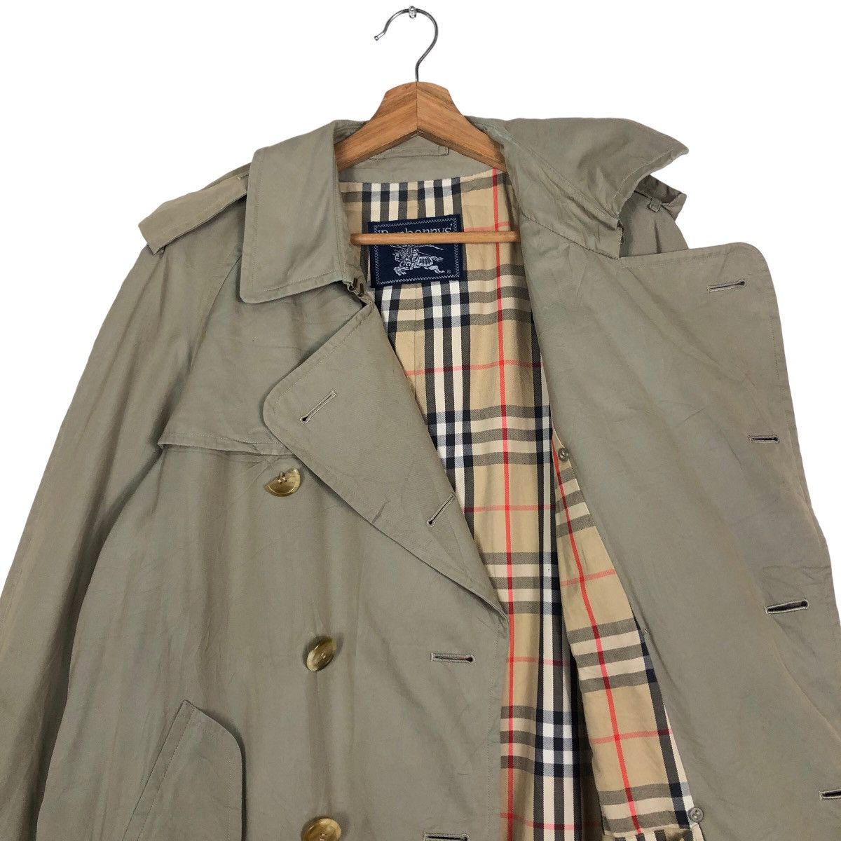 Burberry 🔥Vintage Long Jacket Burberrys Nova Check Blanket Bondage Size US M / EU 48-50 / 2 - 13 Thumbnail
