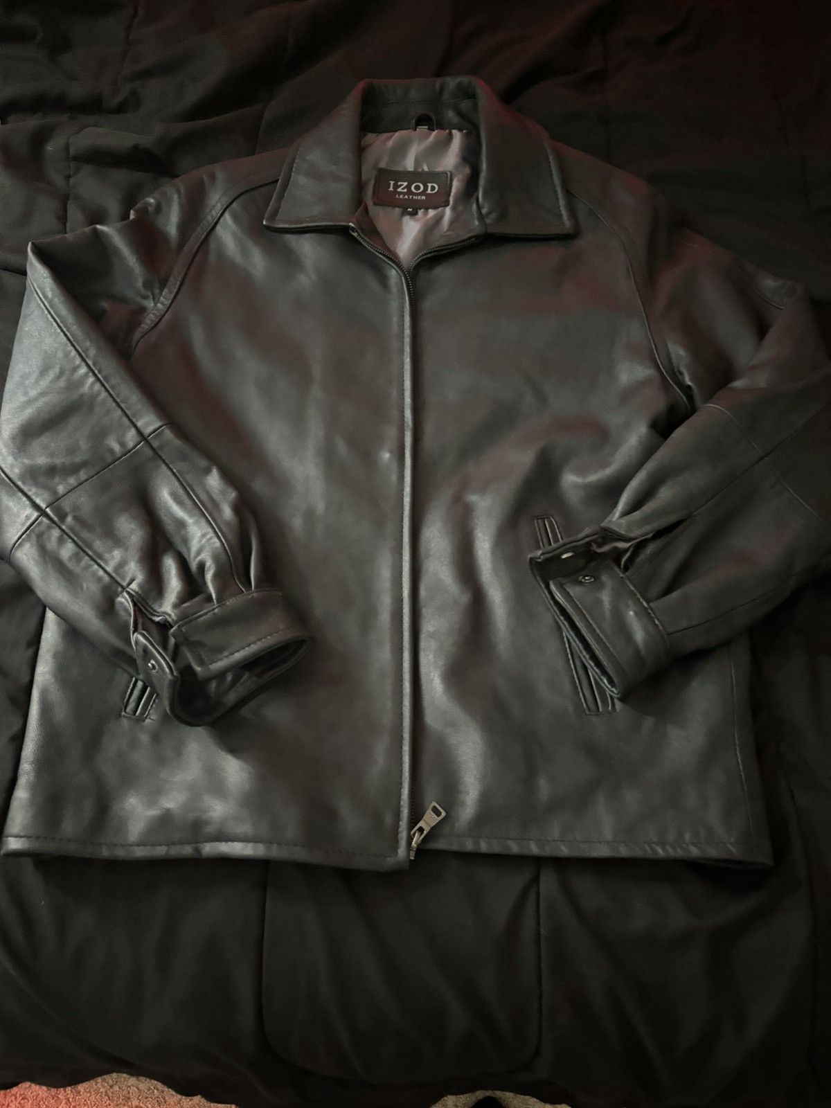 Izod black izod leather bomber jacket Size US M / EU 48-50 / 2 - 5 Thumbnail