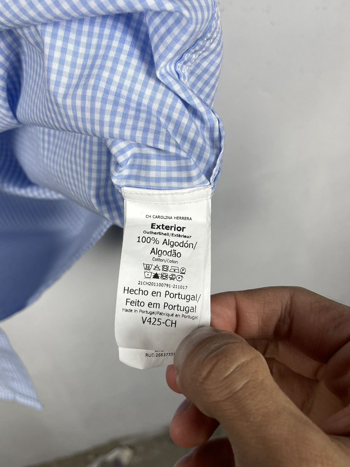 Carolina Herrera Carolina Herrera Blue Checkered Button Ups Shirt Old Money Size US XL / EU 56 / 4 - 7 Thumbnail